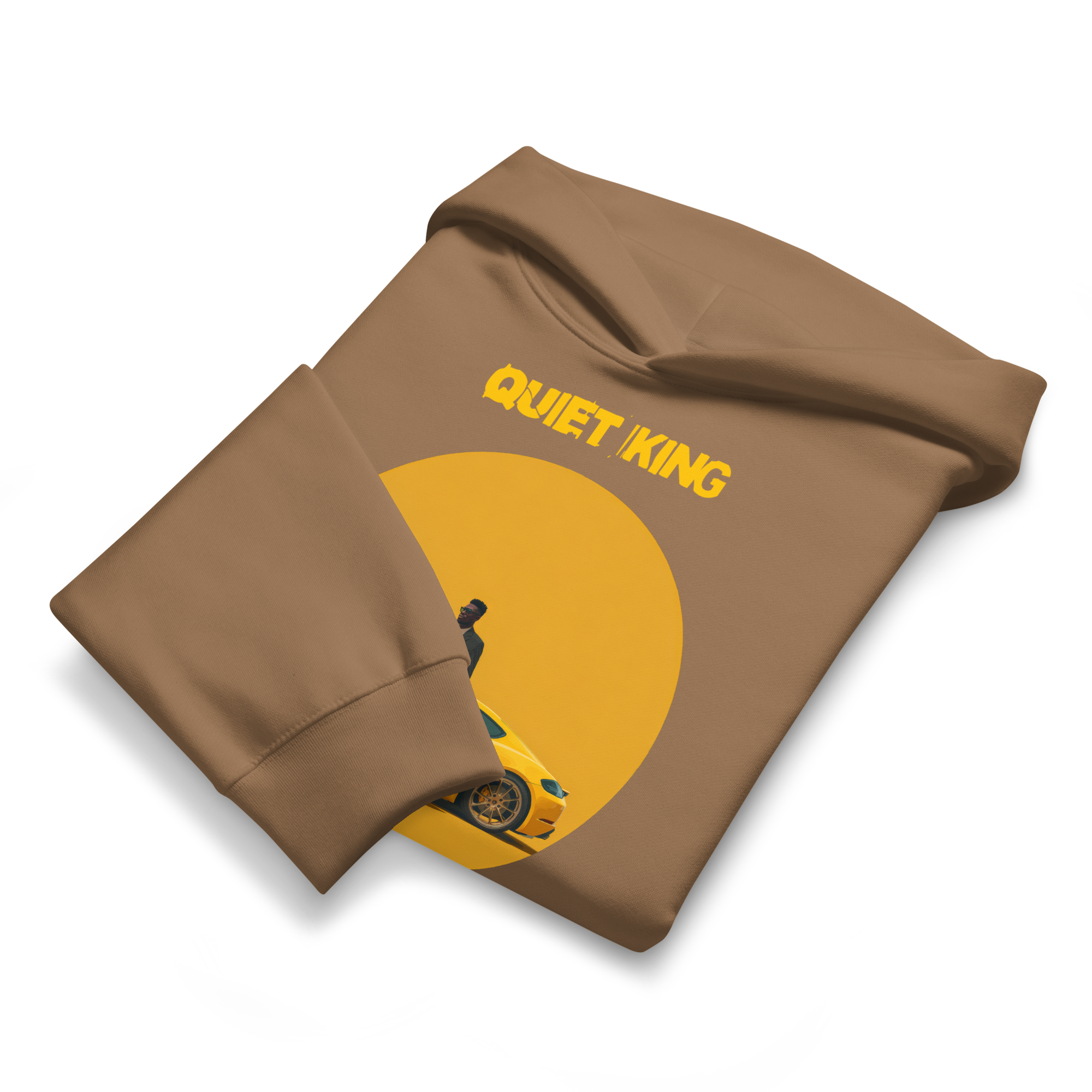 Xantho Philos™ Oversized Hoodie in Vintage Brown for men, premium oversized streetwear with a warm neutral tone