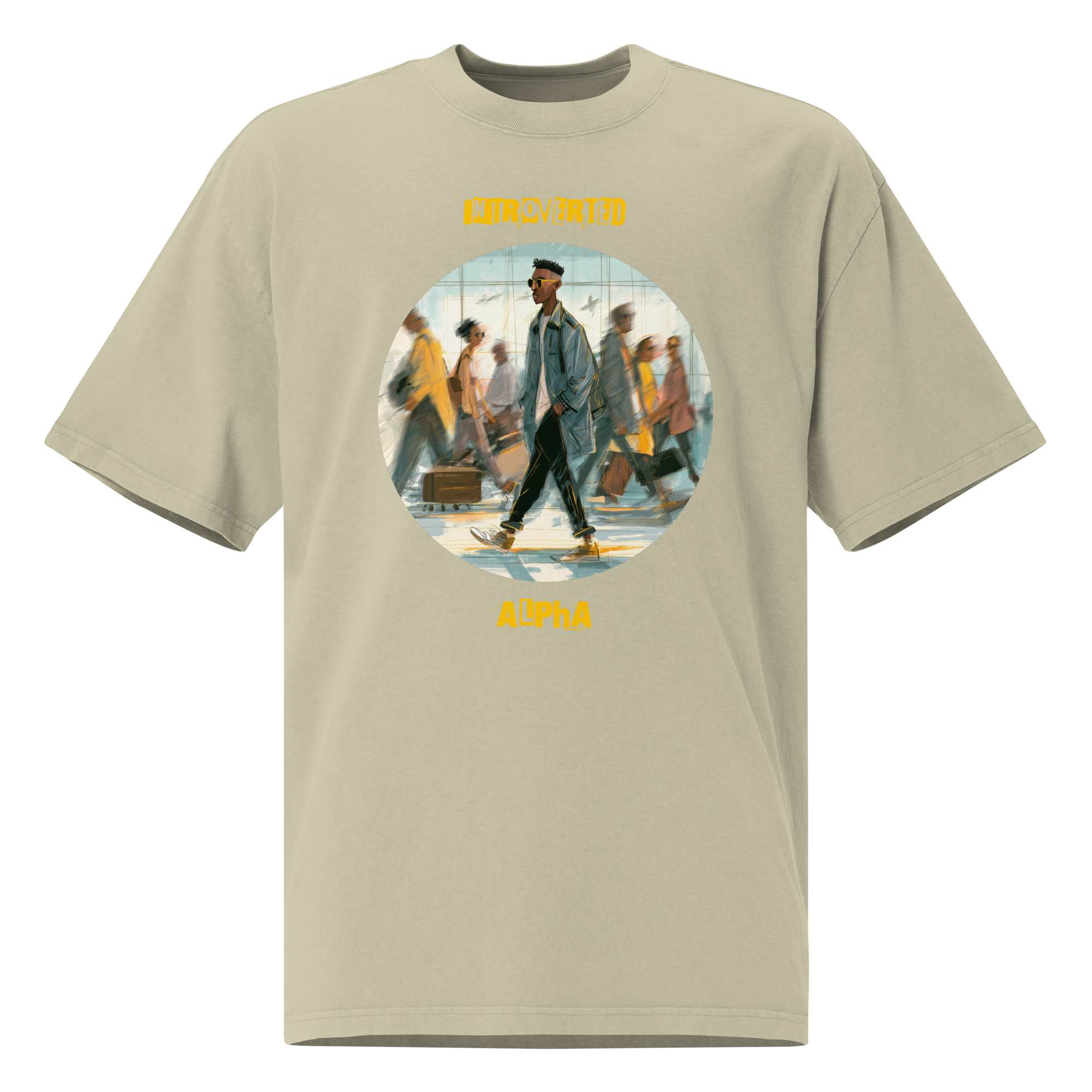 Xantho Philos™ Oversized Faded T-Shirt in Faded Eucalyptus for men, washed green oversized T-shirt with premium casual style