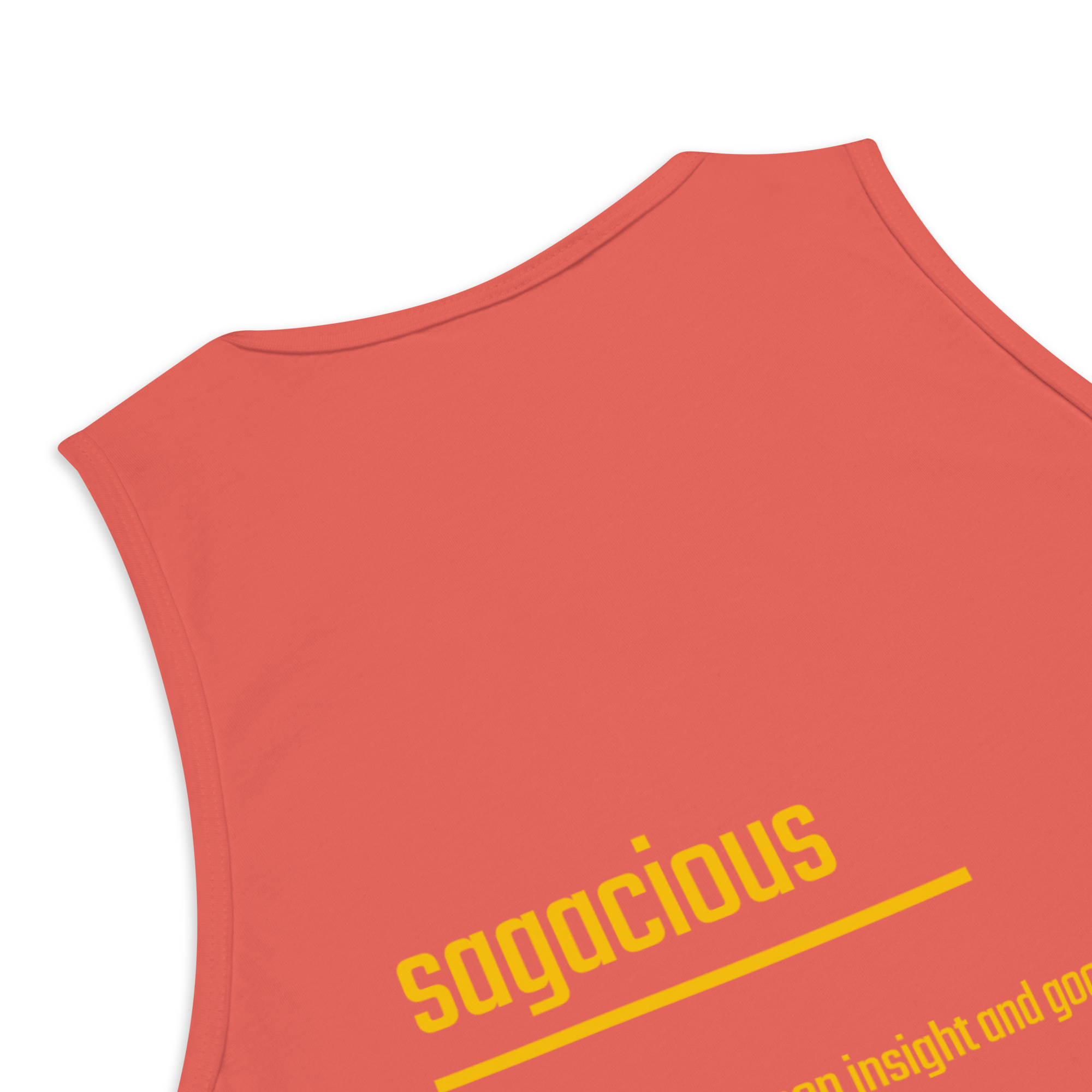 IntrovertedAlpha™ Tank Top in Coral for men, lightweight summer tank top with a vibrant casual tone