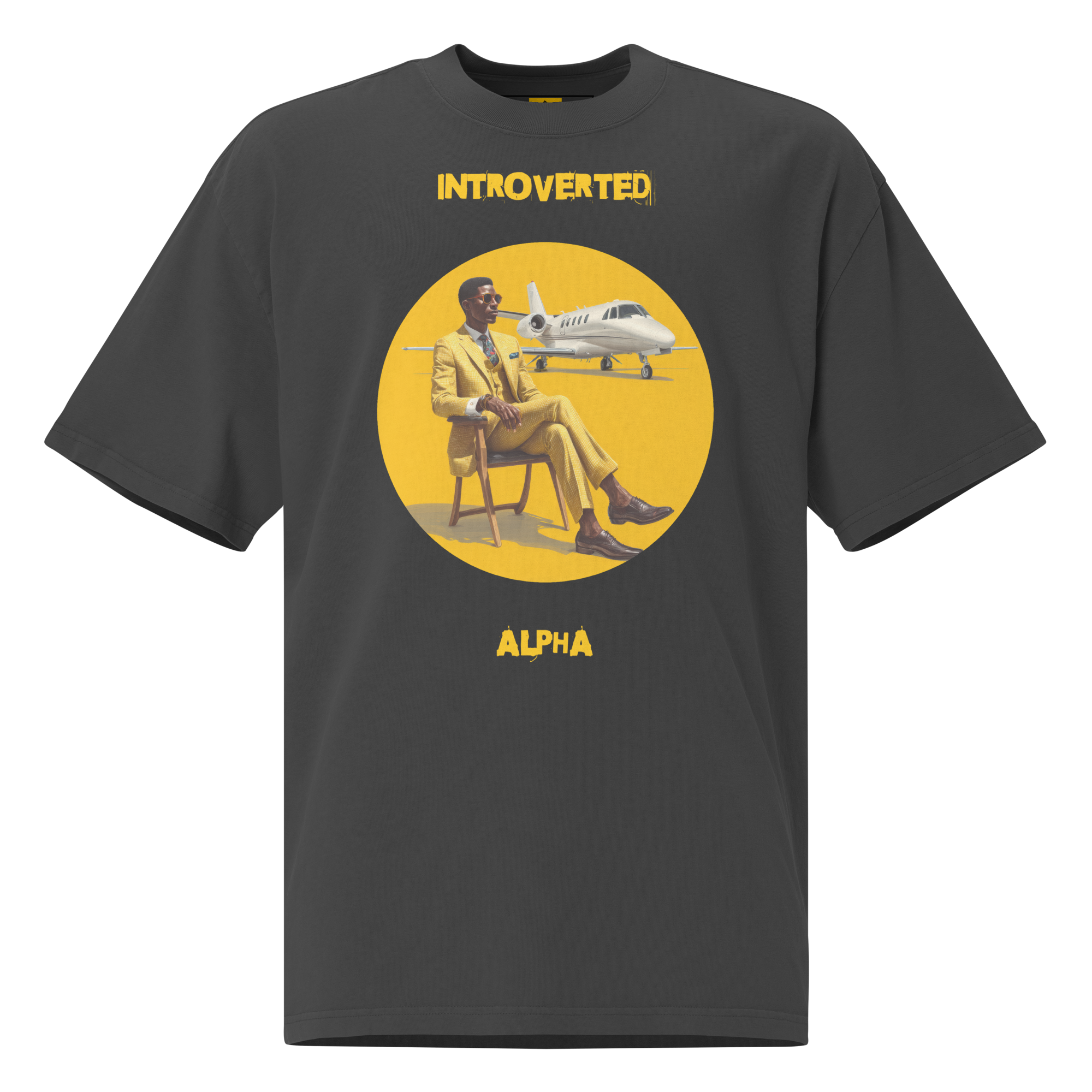 Xantho Philos™ Oversized Faded T-Shirt in Faded Black for men, vintage-wash streetwear with a relaxed oversized fit
