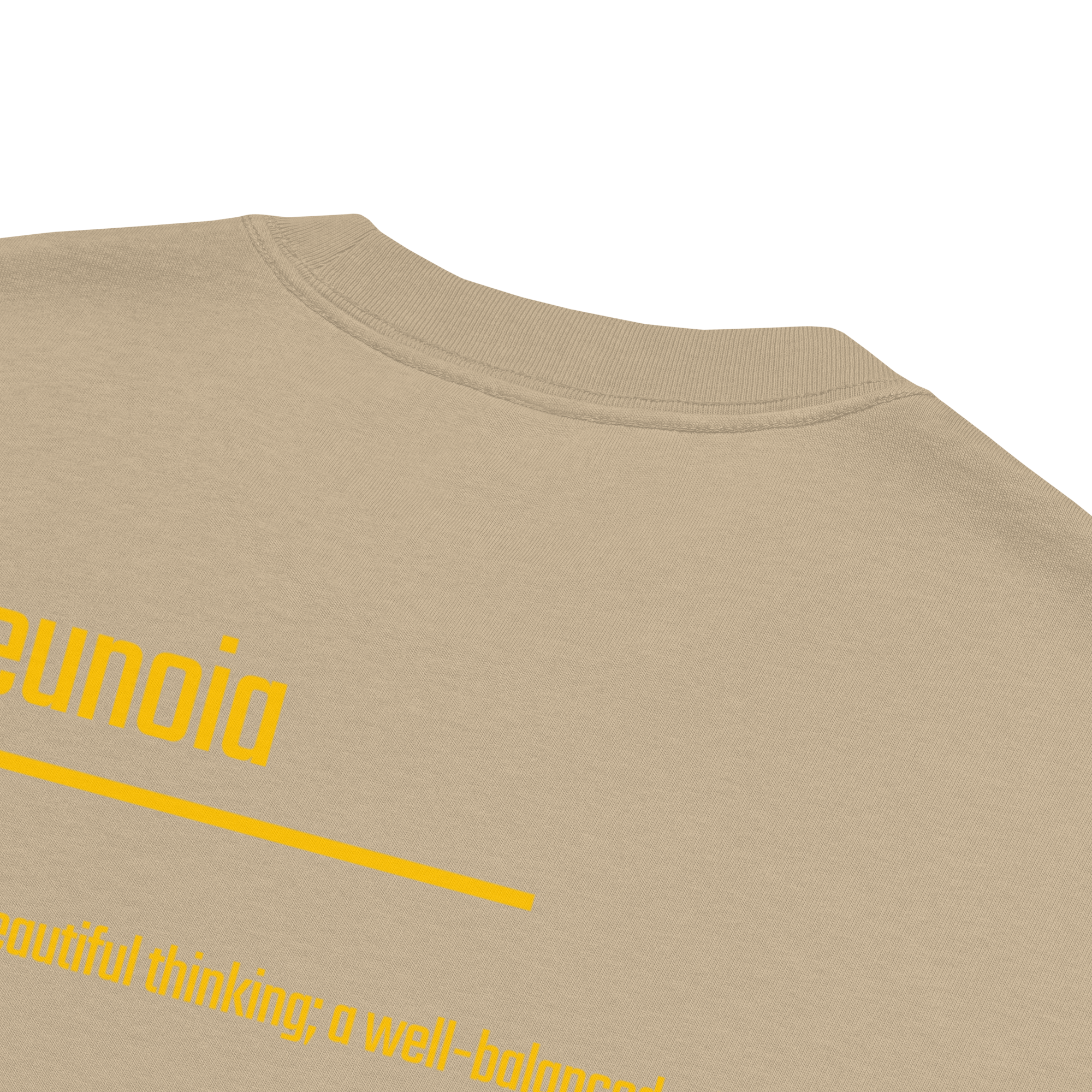 IntrovertedAlpha™ Oversized Faded T-Shirt in Faded Khaki for men, neutral oversized T-shirt with casual streetwear style