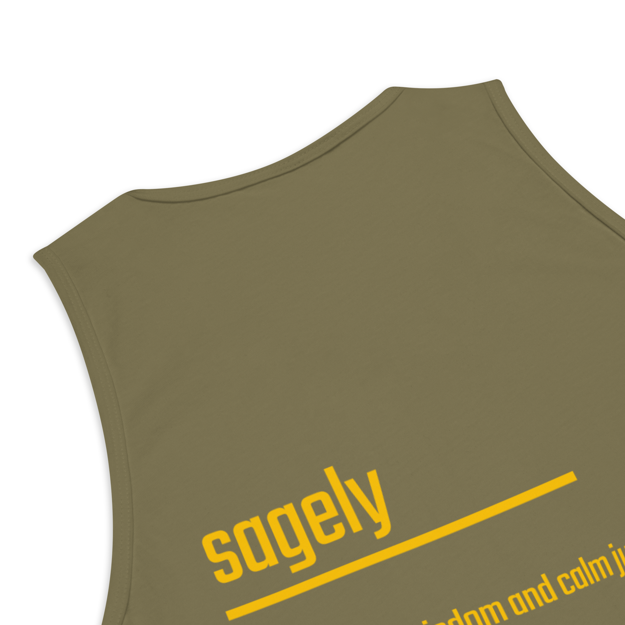 IntrovertedAlpha™ Tank Top in Military Green for men, athletic streetwear tank with a grounded utilitarian tone