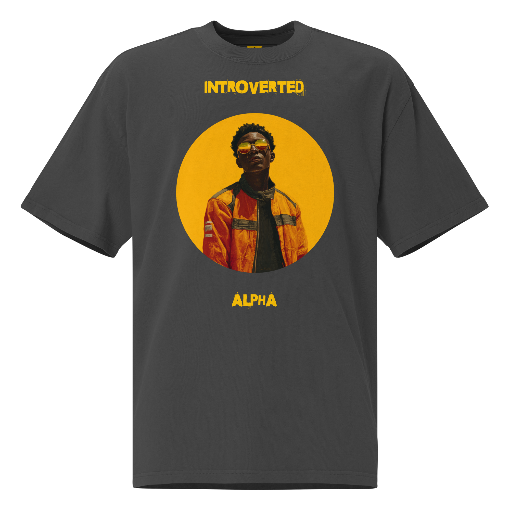 Xantho Philos™ Oversized Faded T-Shirt in Faded Black for men, vintage-wash streetwear with a relaxed oversized fit