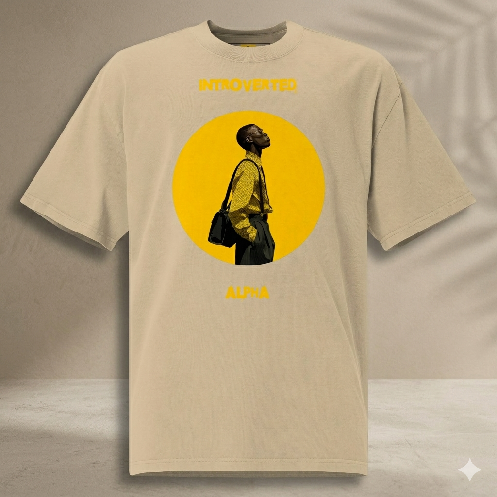Xantho Philos™ Oversized Faded T-Shirt in Faded Khaki for men, neutral oversized T-shirt with casual streetwear style