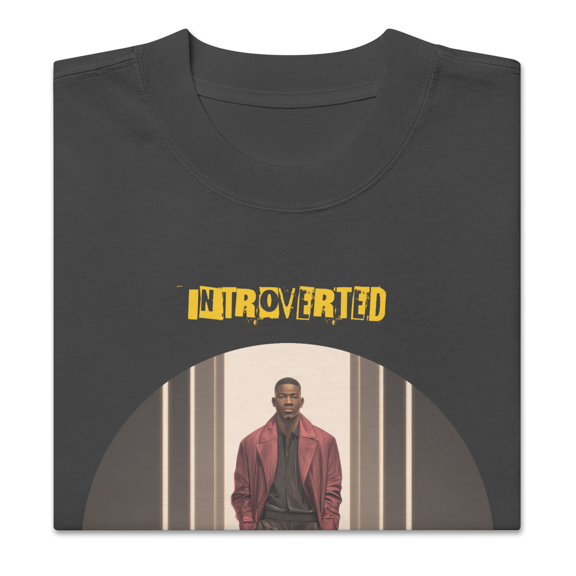 Xantho Philos™ Oversized Faded T-Shirt in Faded Black for men, vintage-wash streetwear with a relaxed oversized fit