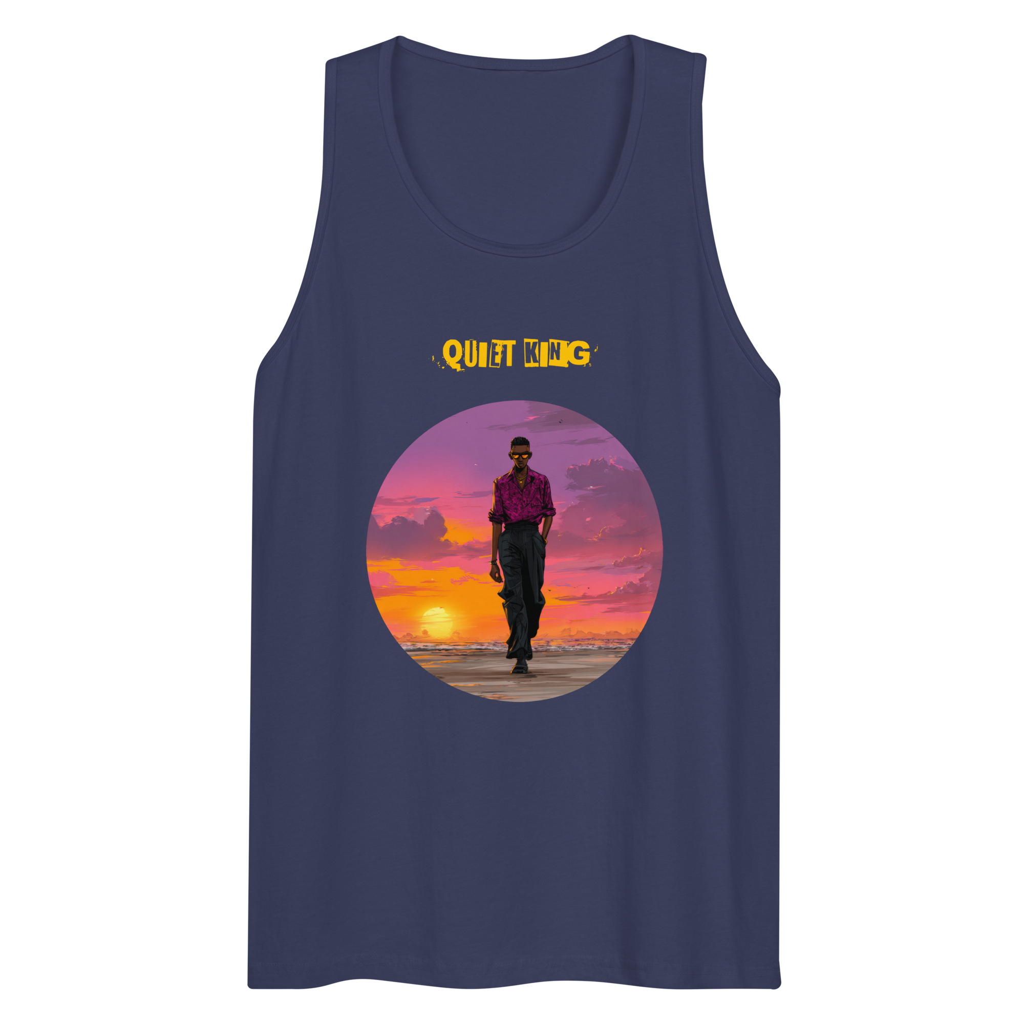 IntrovertedAlpha™ Tank Top in Harbor Blue for men, lightweight premium tank top with a clean casual tone