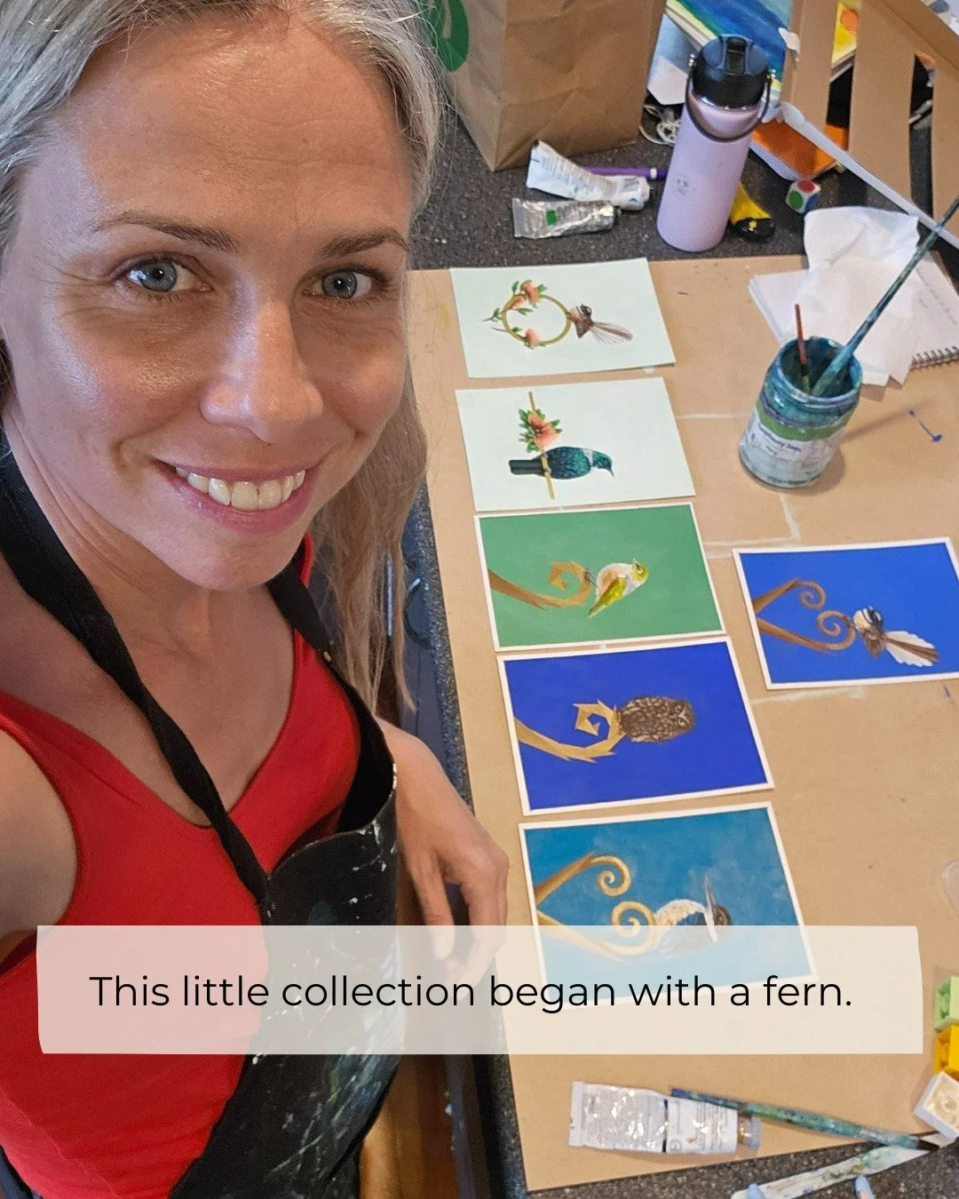 This whole collection started with a single fern&hellip;

Ferns have been the quiet thread running through my studio these past few weeks &mdash; unfolding, grounding, reminding me to breathe again.

They symbolise new beginnings and strength, two th