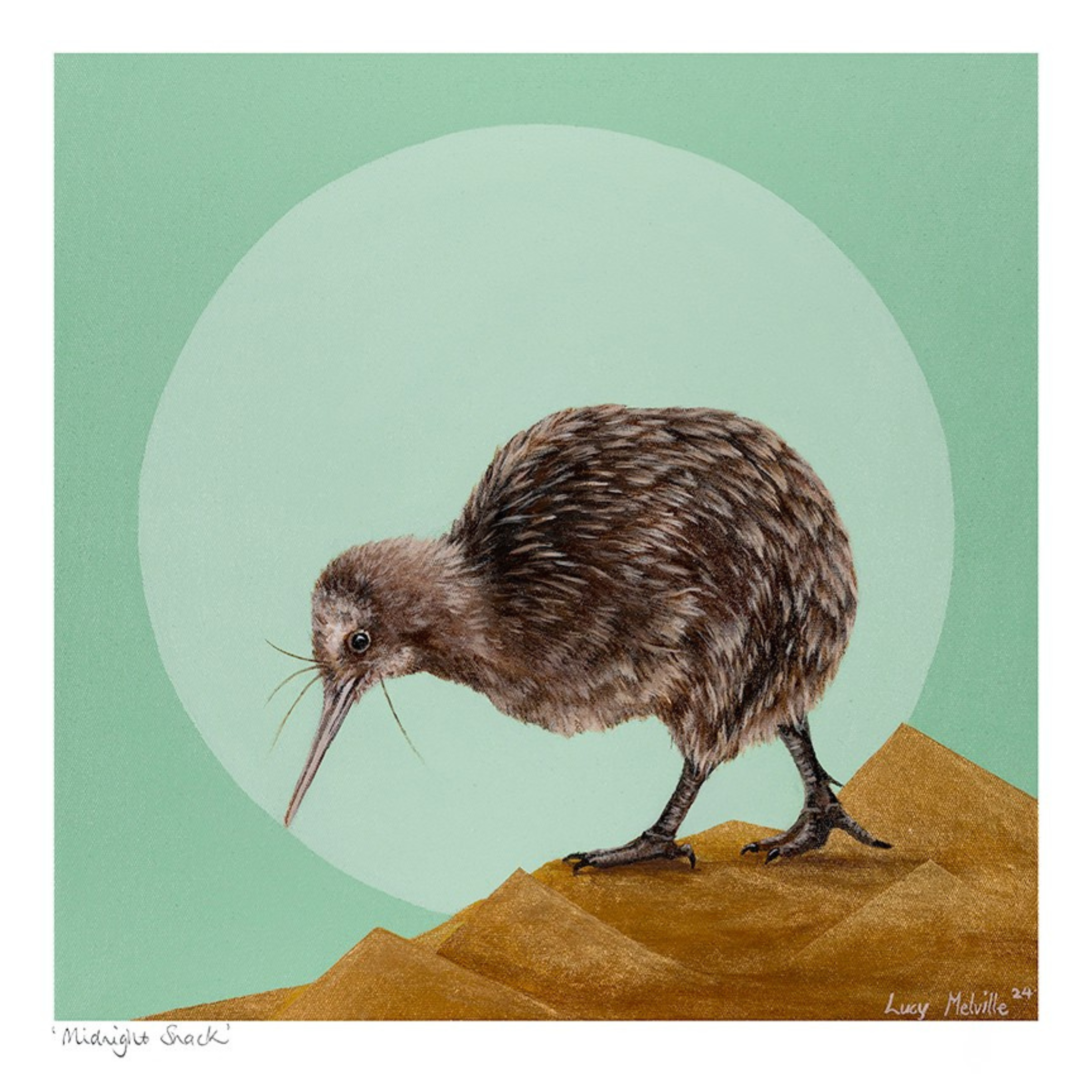 'Midnight Snack' Kiwi Print (Open Edition)