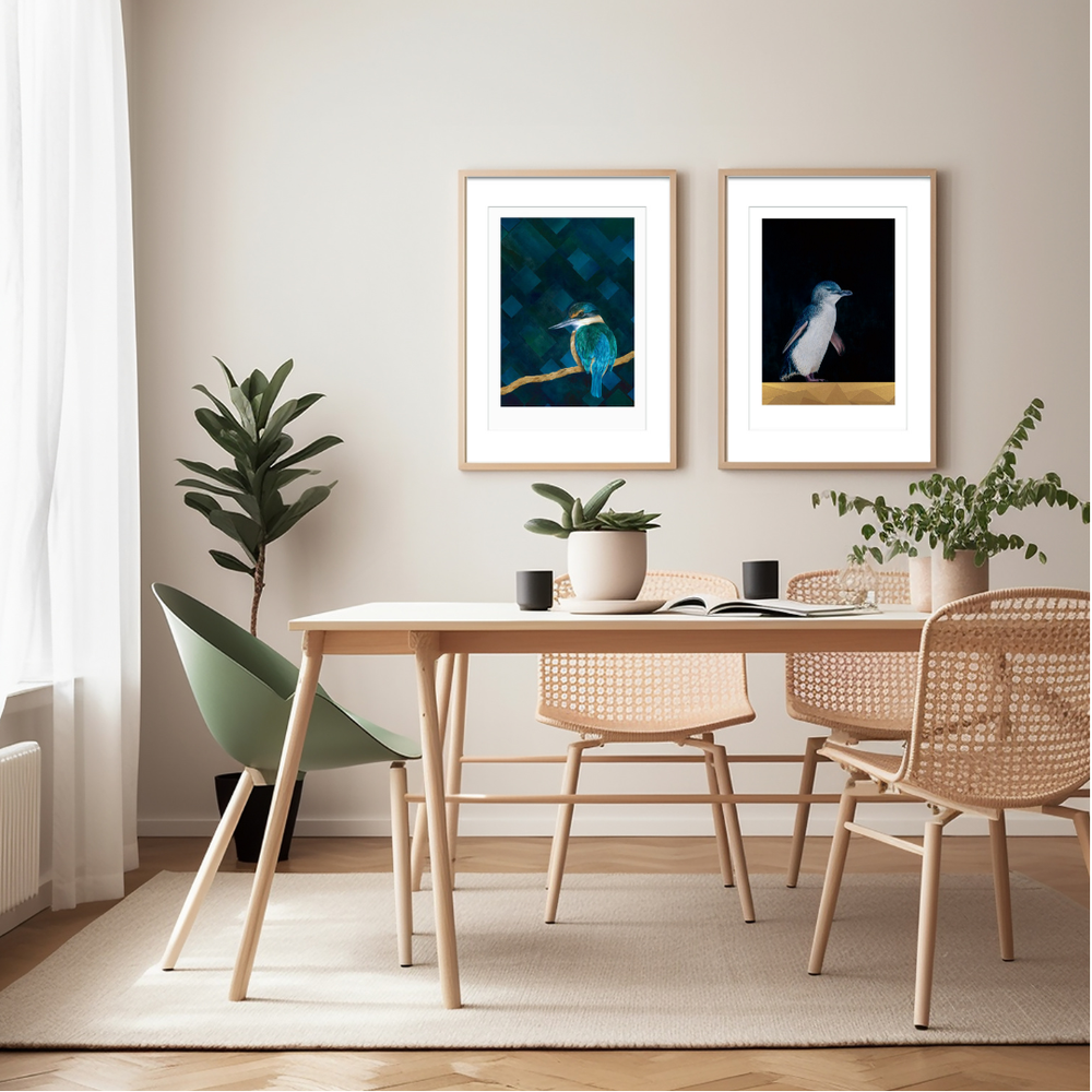 Kingfisher+and+Blue+Penguin+Fine+Art+Prints+by+New+Zealand+artist+Lucy+Melville (1).webp
