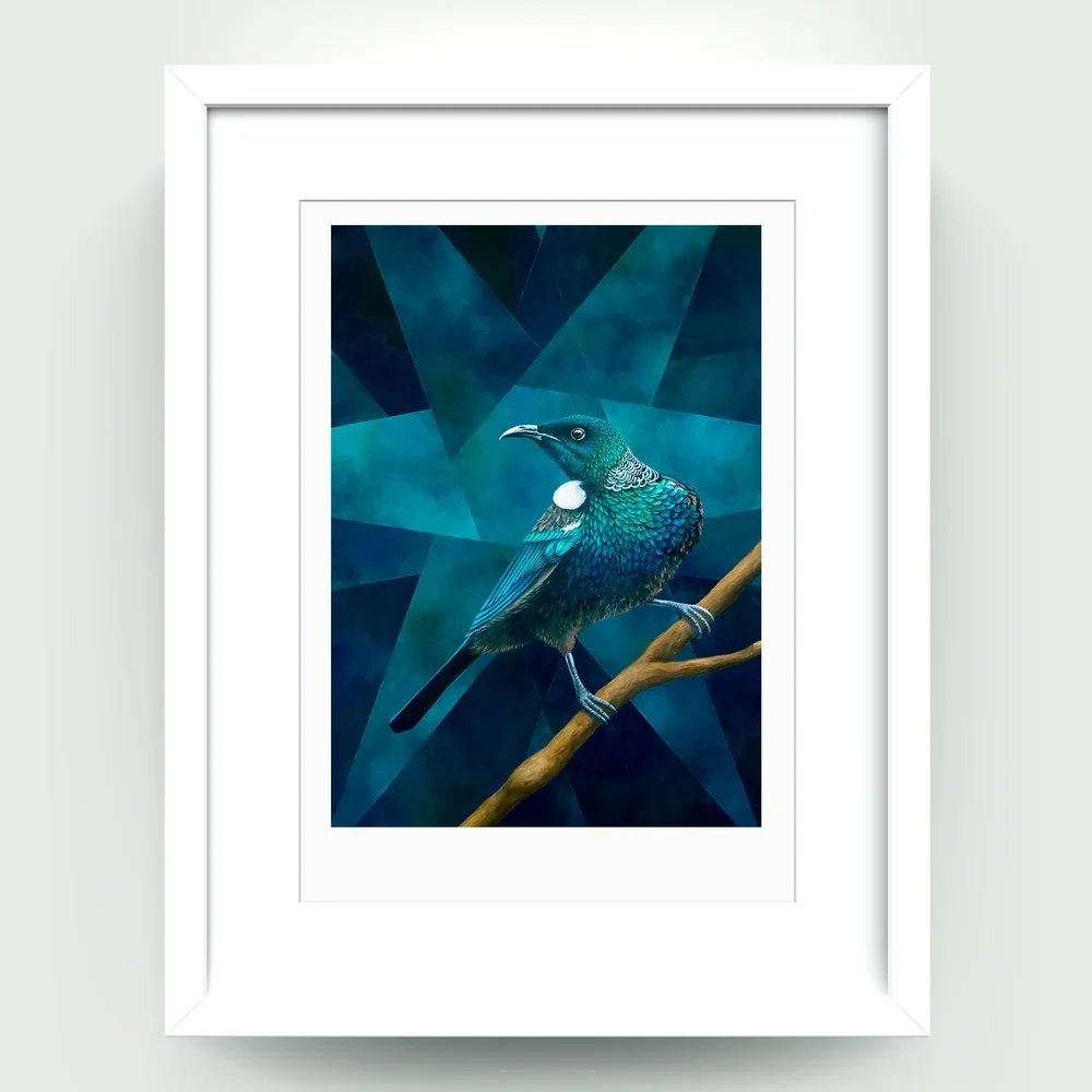Tui limited edition print framed by Lucy Melville artist