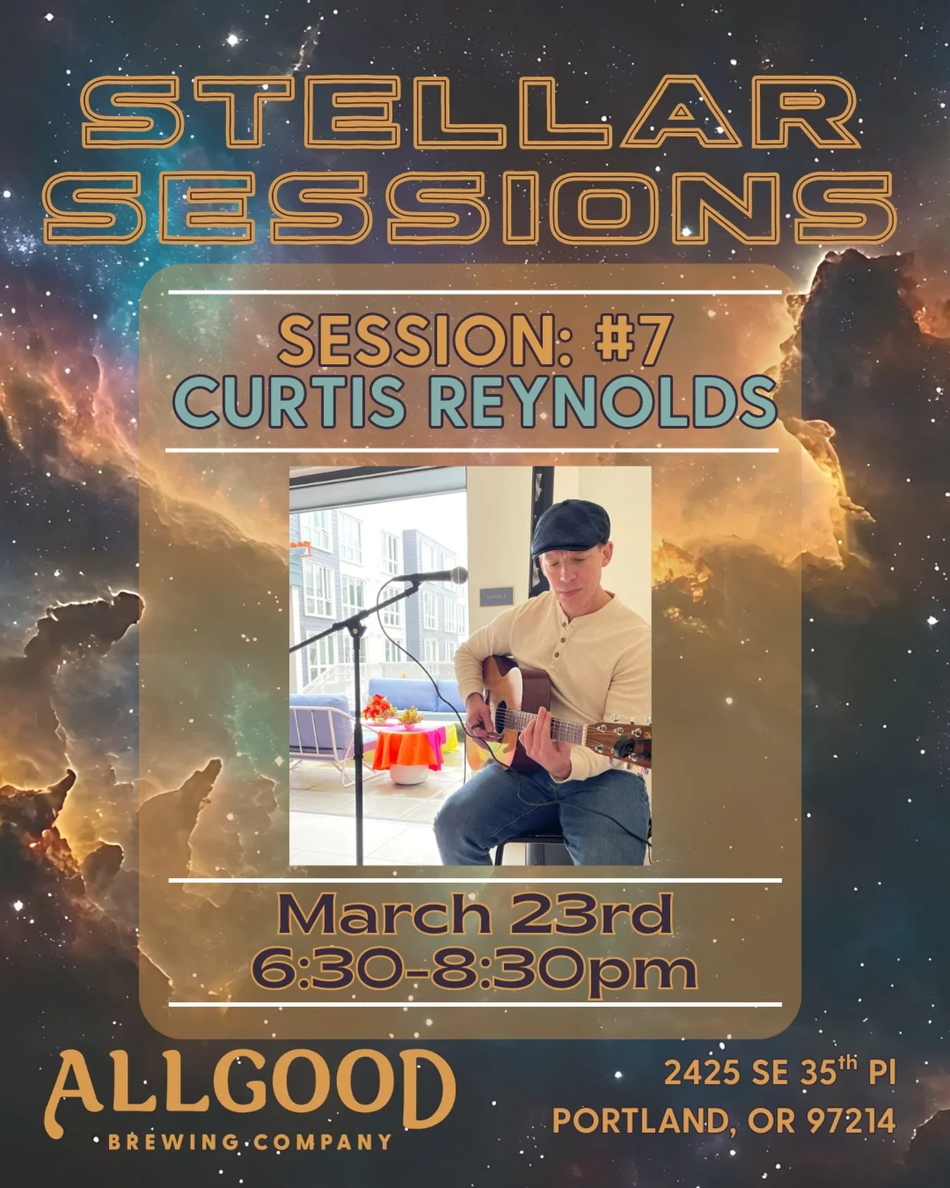 🎶THIS MONDAY!🎶

Join us as we welcome Curtis Reynolds to the taproom for the first time!

Curtis has been playing since childhood and has poured his passion for music into all he plays. He is known for his pop/soul influenced vibe portrayed through