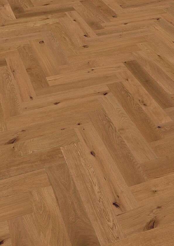 Holzboden mit Parkettmuster