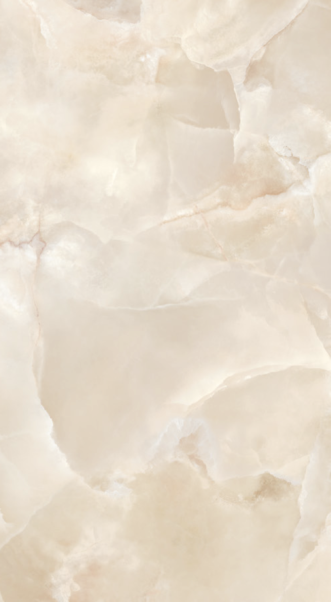 Nahaufnahme von beige-braunem Marmor mit natürlichen Mustern und glatter Oberfläche.