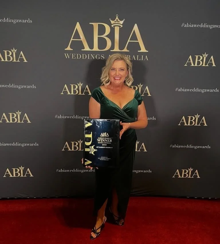 🏆 #1 Celebrant 99.9% 🏆

I was so thrilled to be named the 2025 ABIA SA Celebrant of the Year! 

I am so grateful to do what I love &amp; being recognised like this truly means the world to me.

To all of my amazing couples who trusted me to be part