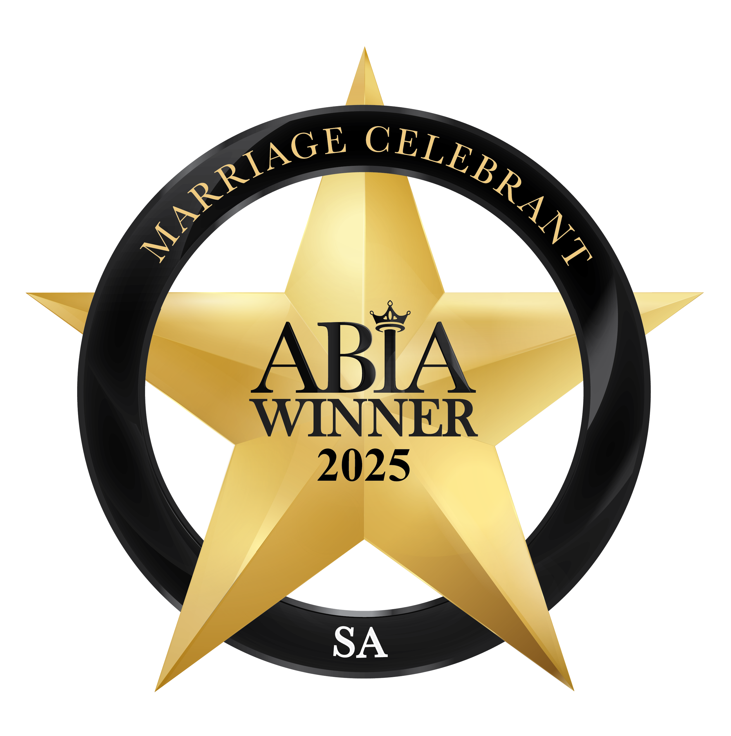 ABIA 2025 winner wedding celebrant SA