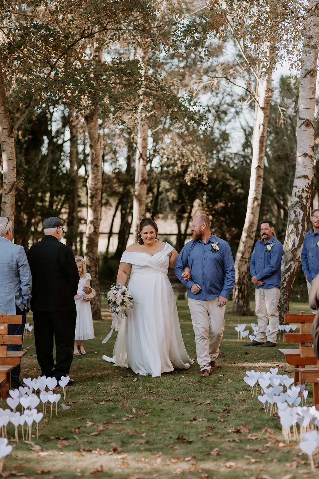 walking down the aisle
