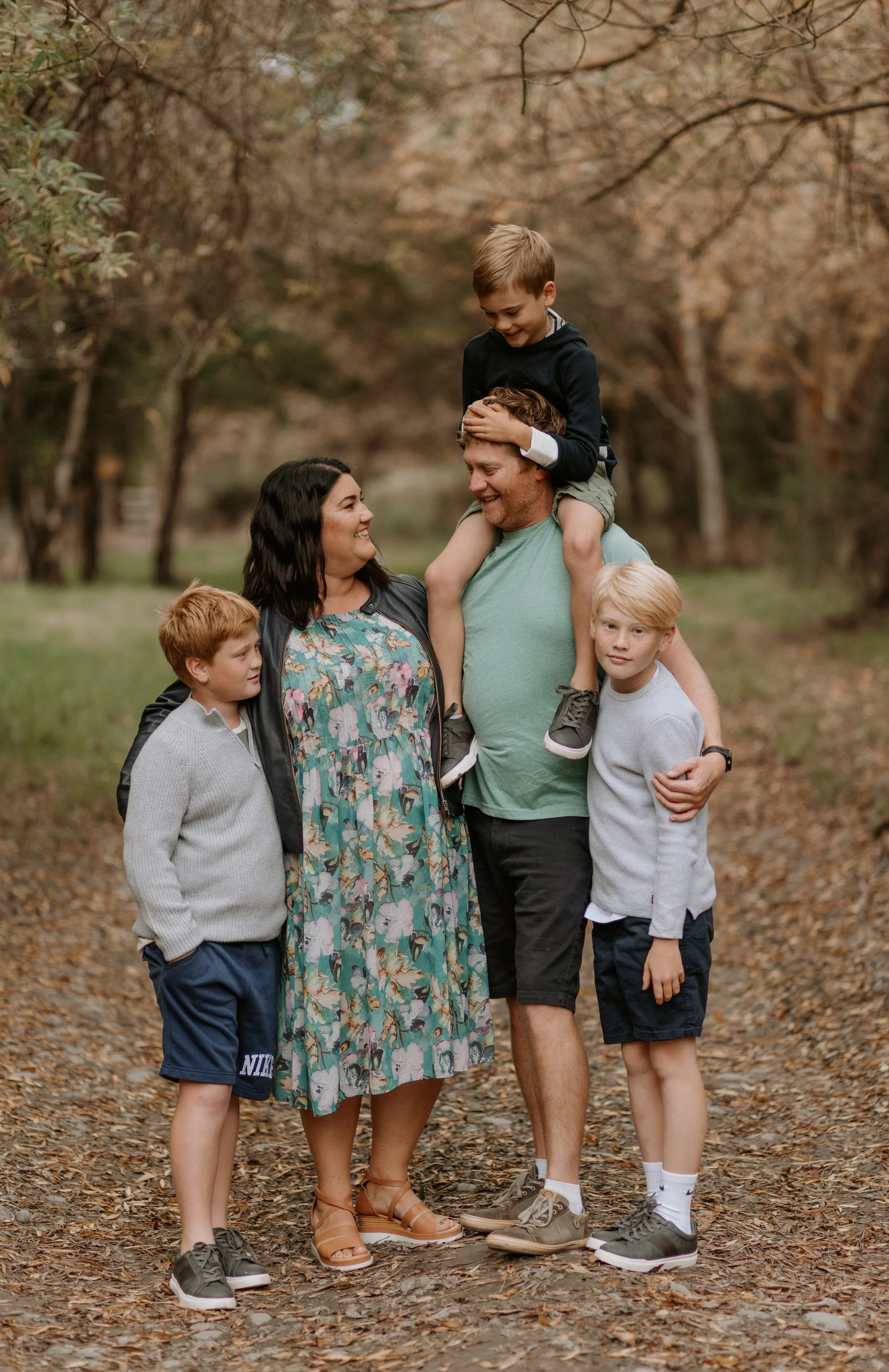 family photo in autumn