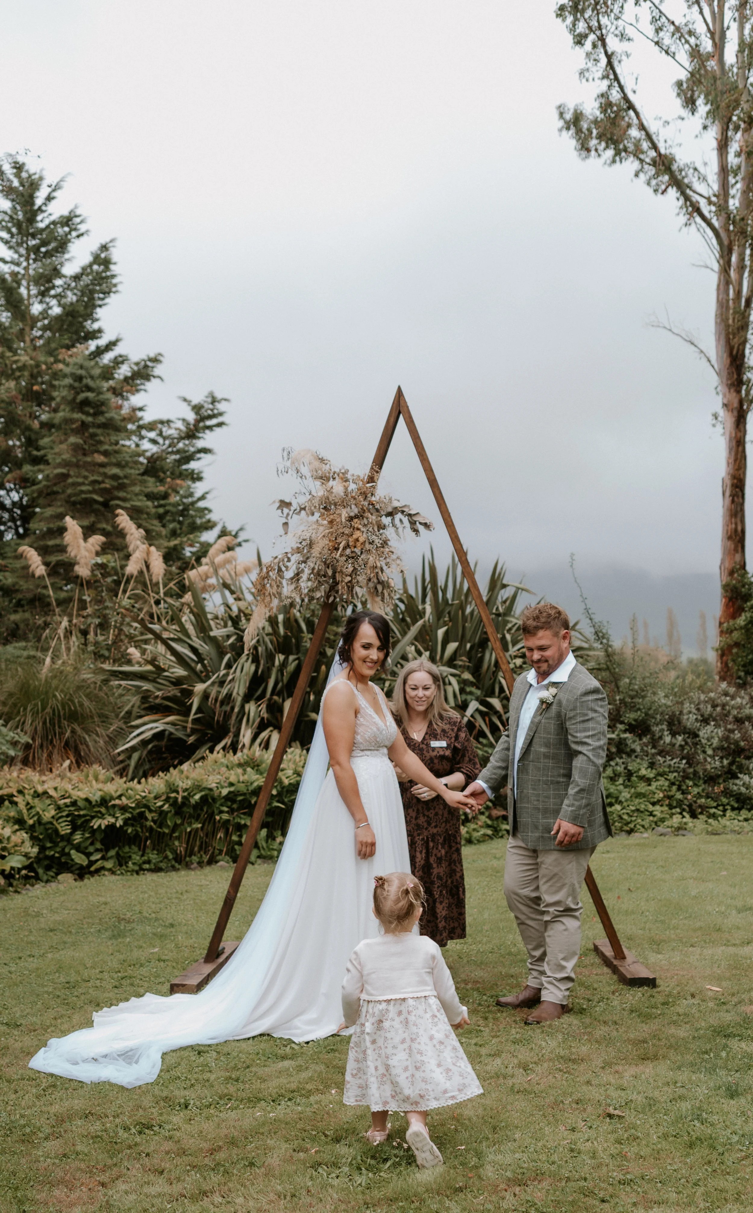 ring bearer approaching couple