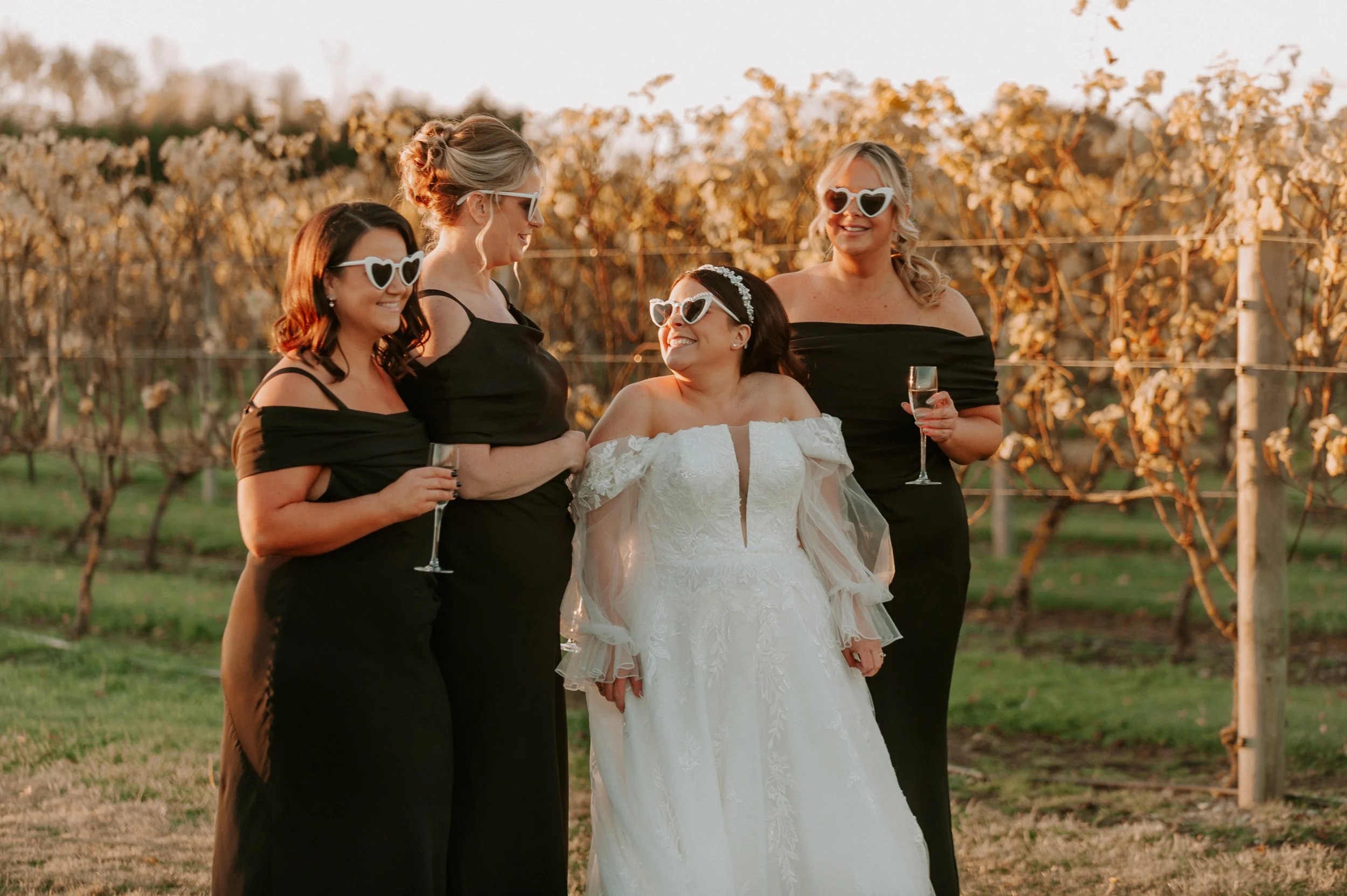 bride and her bridesmaid