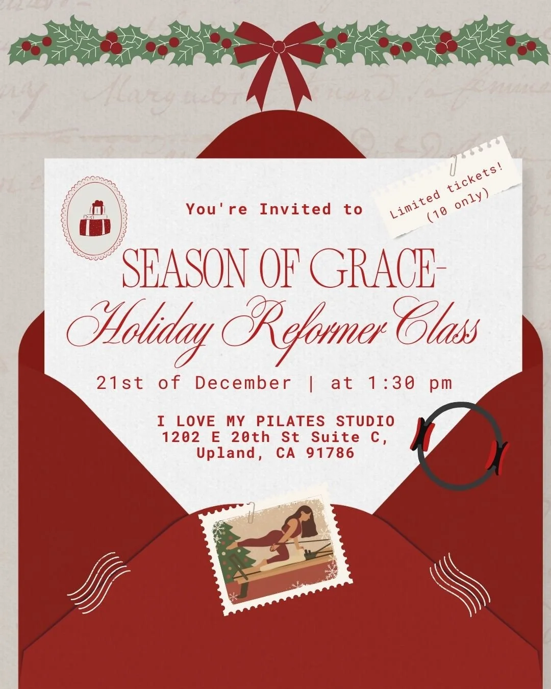 Season of Grace - Holiday Reformer Class 🎄✨