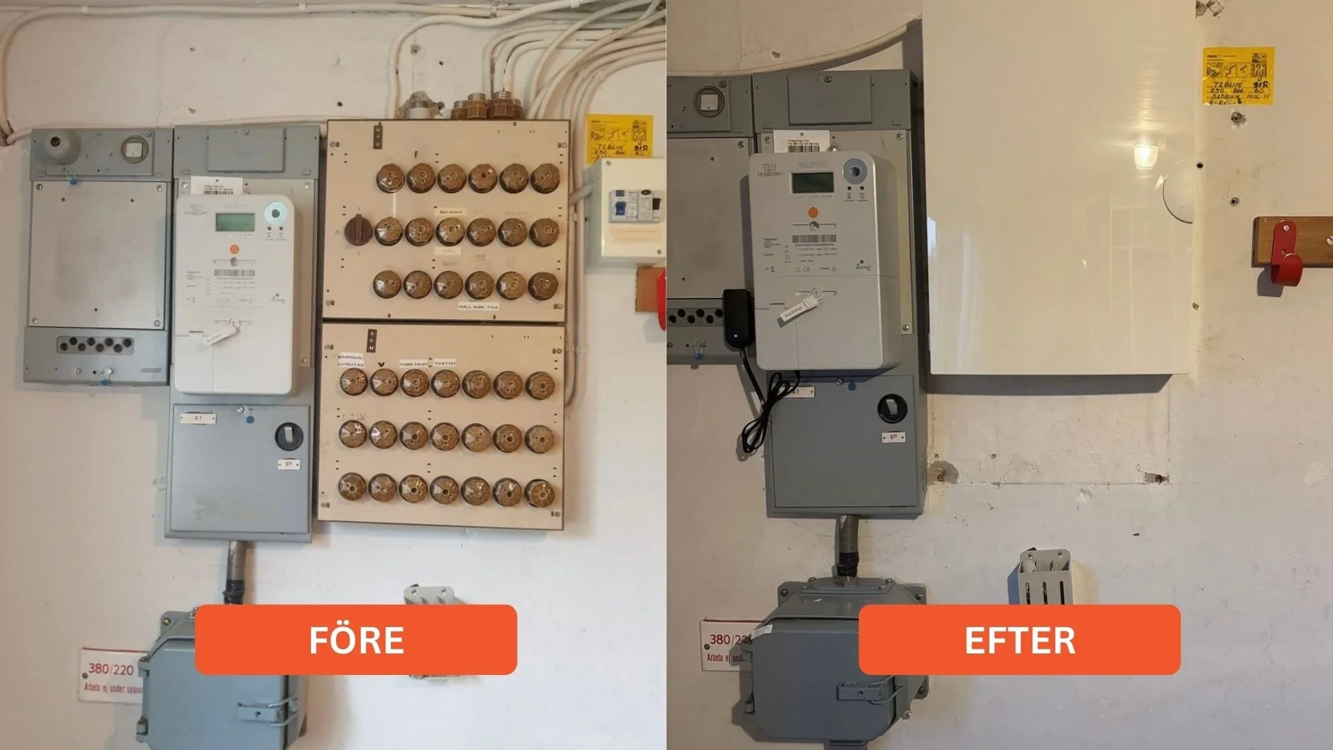 Byte av elcentral Spånga