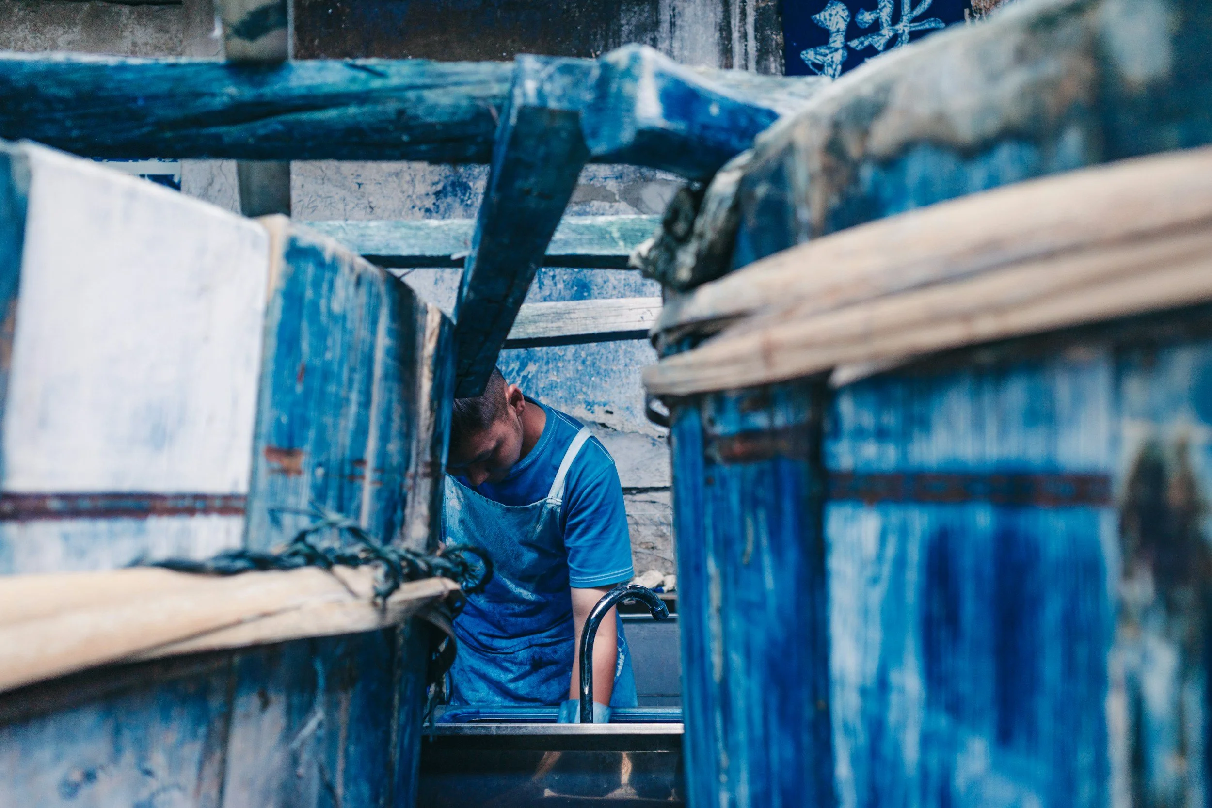 Traditional indigo dye vats, Tokushima, Japan