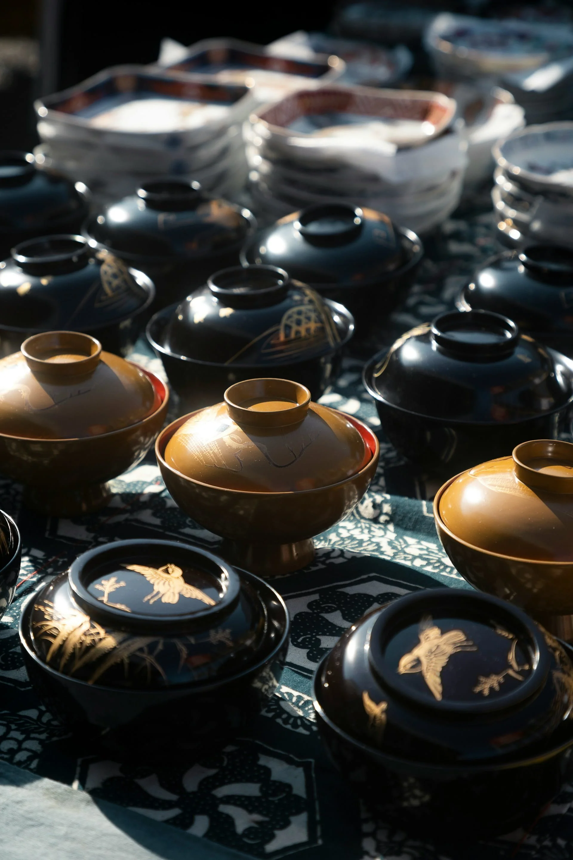 Kagawa lacquerware bowls at Nakata Shikkiten, Takamatsu