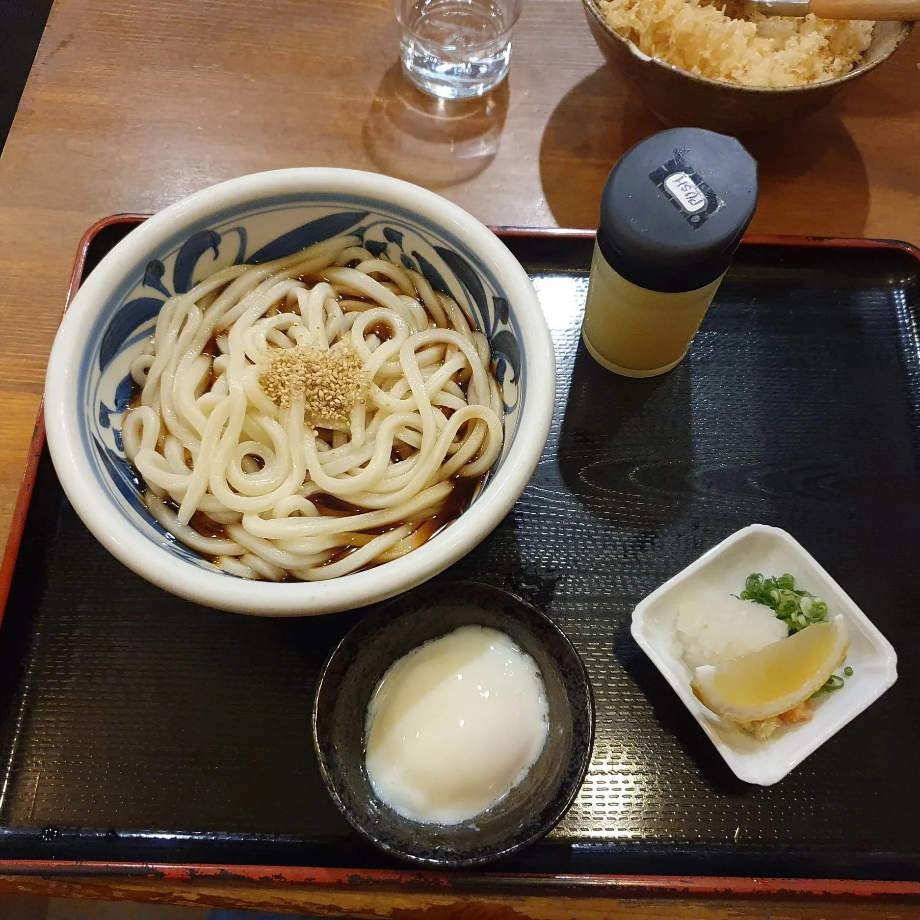 Sanuki udon meal set at Shinpei Udon, Takamatsu