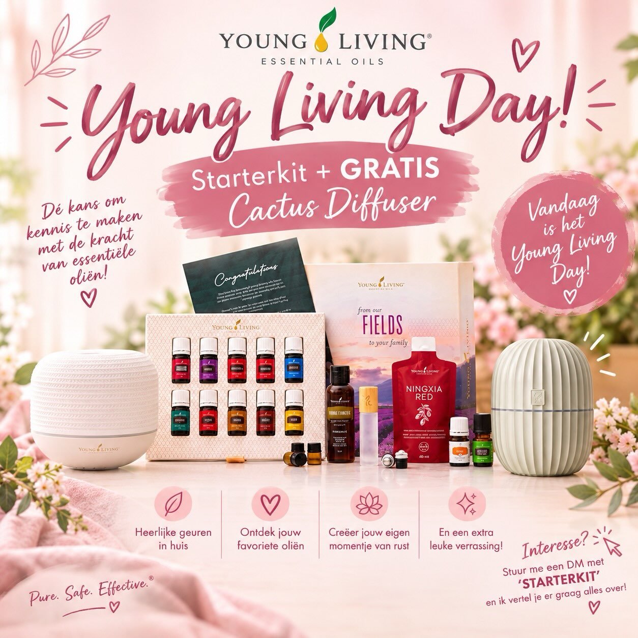 Ik heb de laatste tijd al veel met jullie gedeeld over de essenti&euml;le oli&euml;n van Young Living&hellip; en vandaag heb ik iets extra leuks!

Misschien heb je mijn posts voorbij zien komen, ben je nieuwsgierig geworden of denk je al een tijdje: 