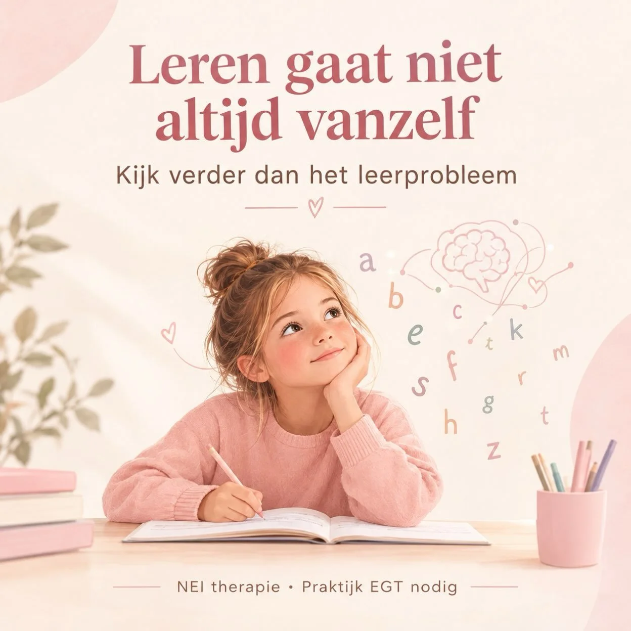 Leren gaat niet altijd vanzelf&hellip; 

Heeft jouw kind moeite met lezen, schrijven of rekenen?
Is concentreren lastig, raakt je kind snel overprikkeld of kost leren ontzettend veel energie?

Soms zit er achter een leerprobleem m&eacute;&eacute;r da