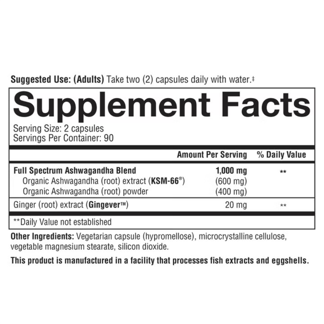 Ashwagandha 1000 mg 180 Vegetarian Capsules info.png