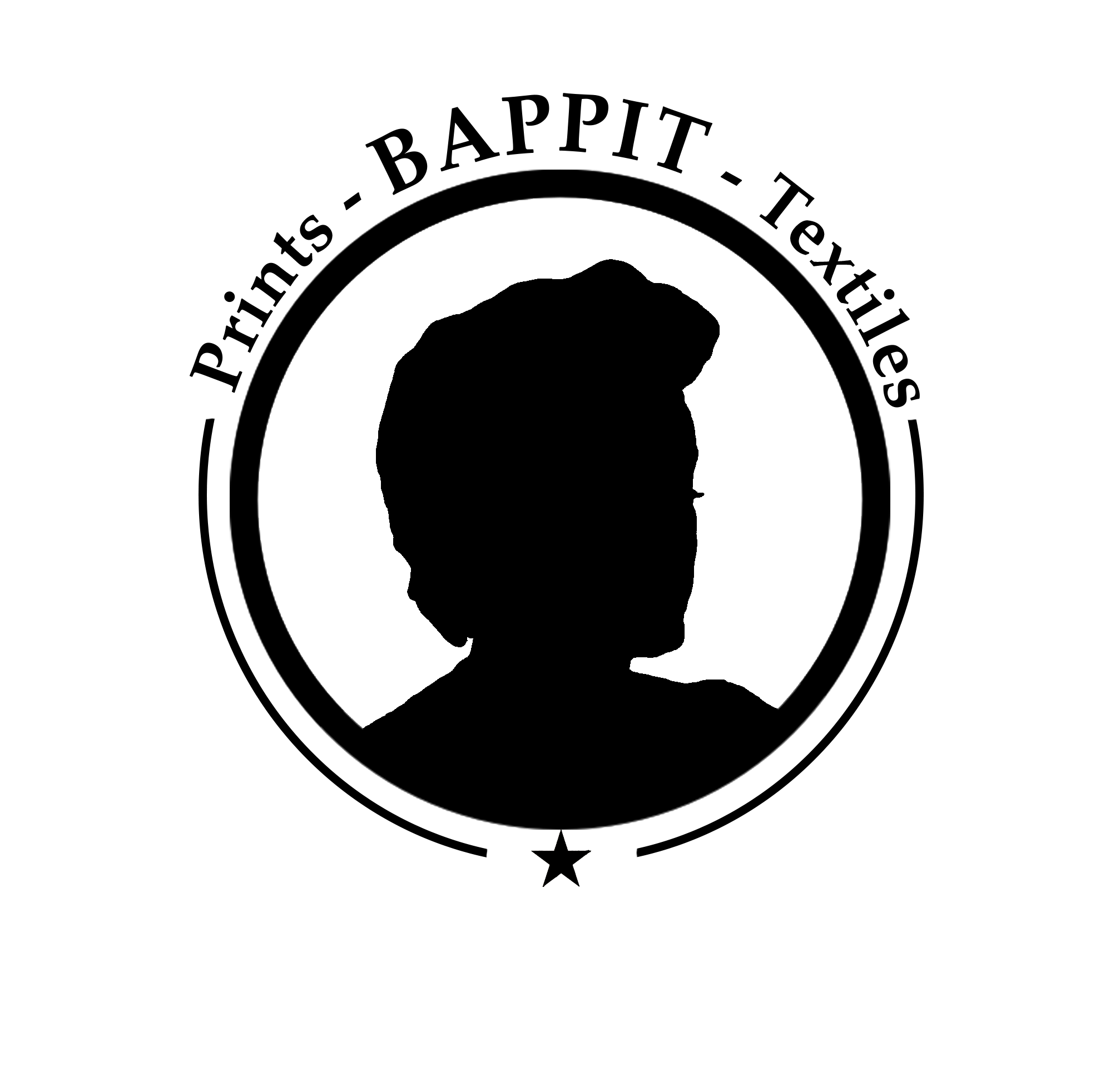 Silhouette of a person's profile in front of a white circle on a black background.