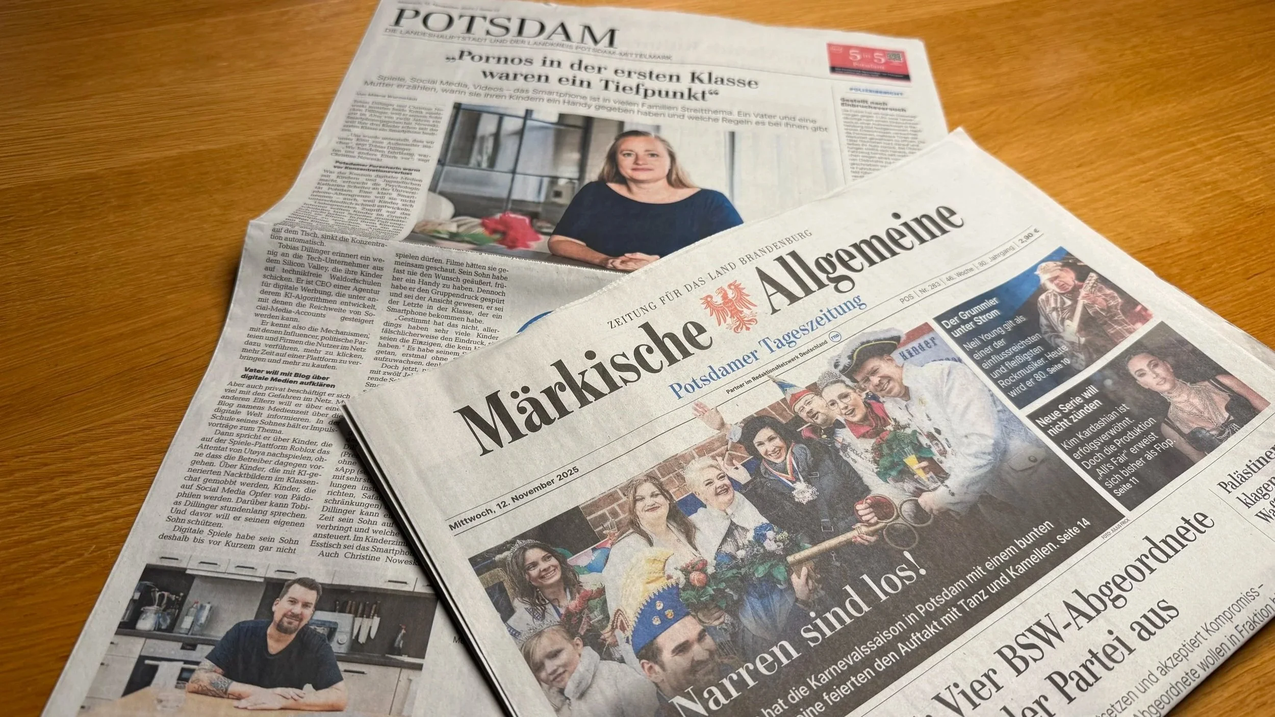 Medienzeit in der MAZ - Märkische Allgemeine Zeitung