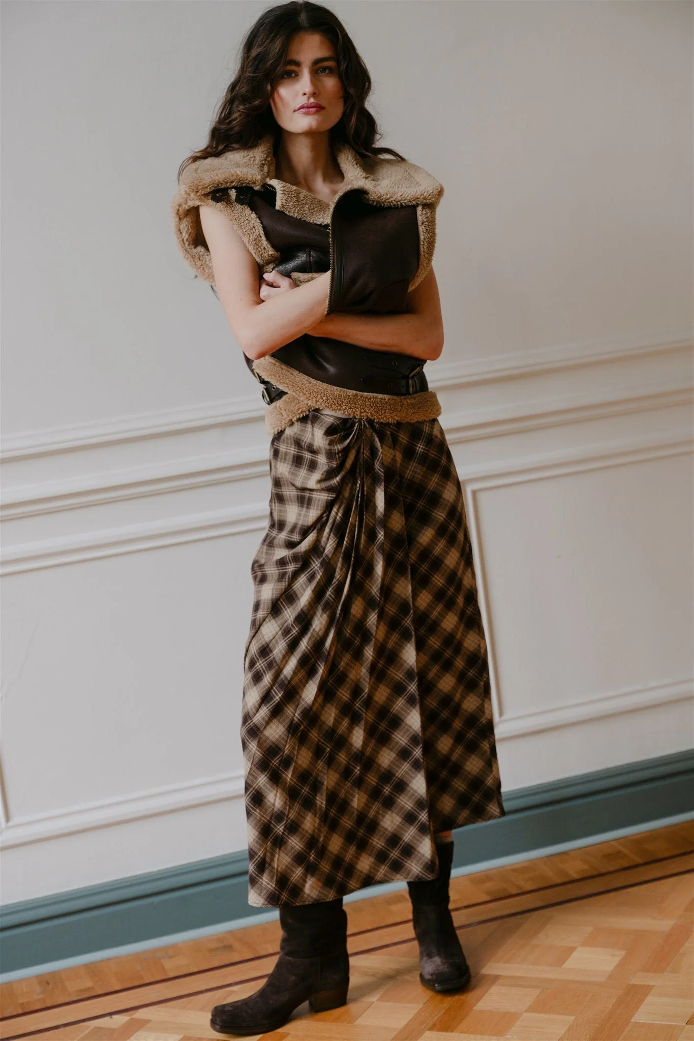 GermanyW6_waistcoat_brown_HavanaW6_skirt_check_Aimeethelabel_7.jpg