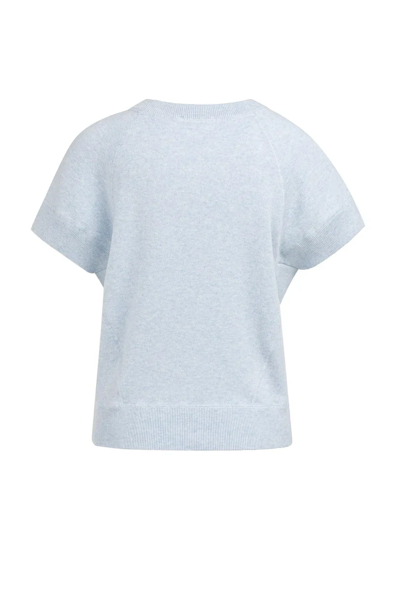 Sweater met korte mouwen en naaddetails.webp