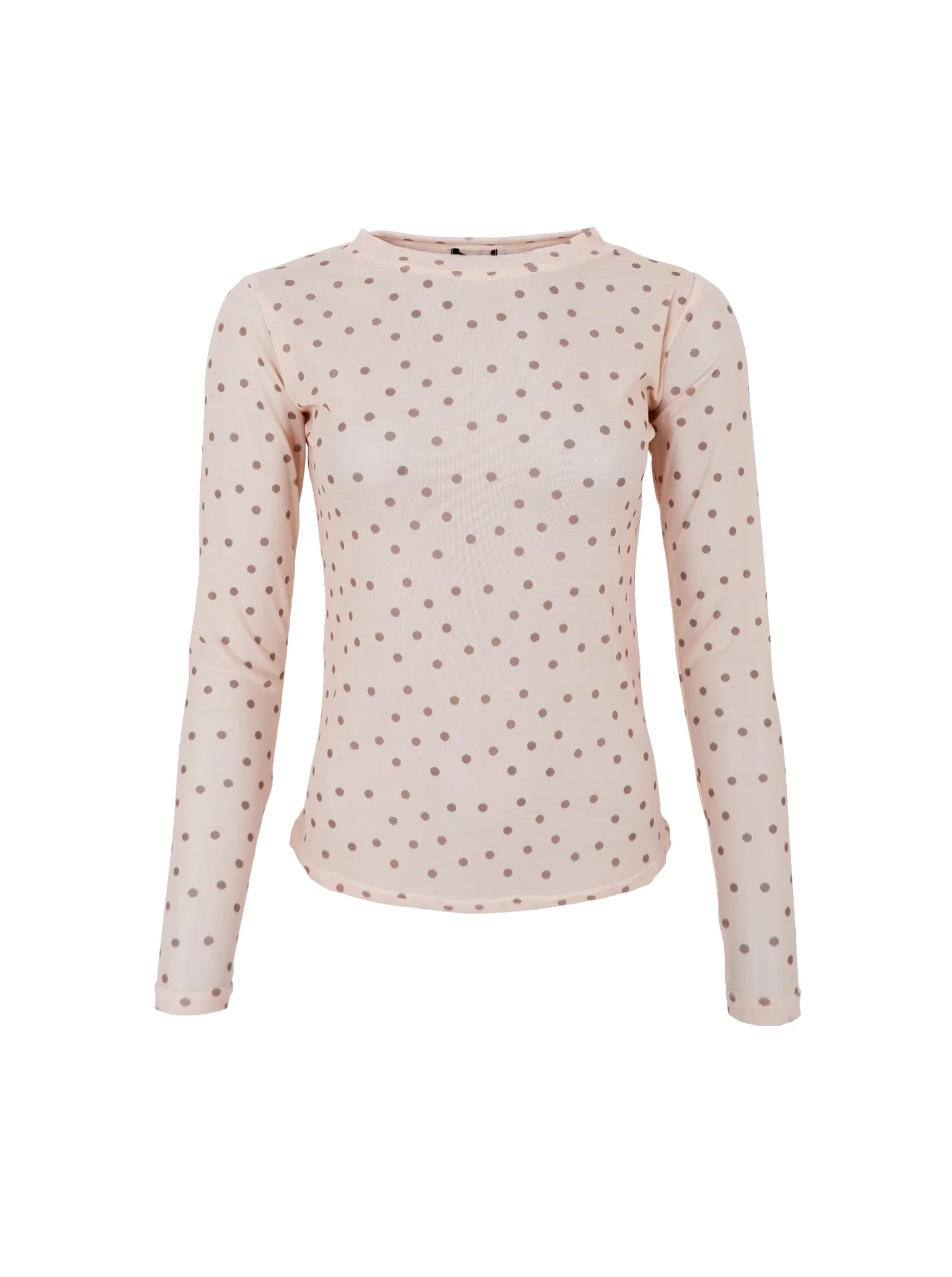 Black Colour - Annie Mesh Blouse Powder