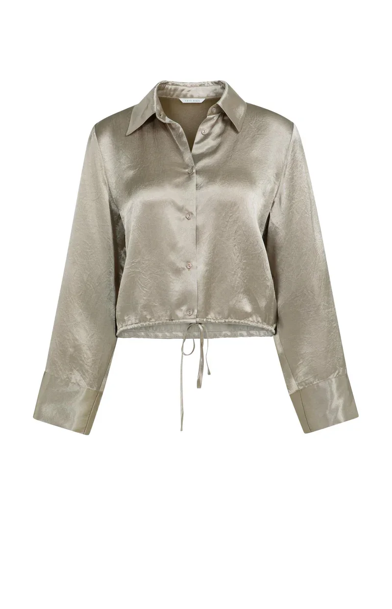 Satijnen blouse met trekkoord zoom 1.webp