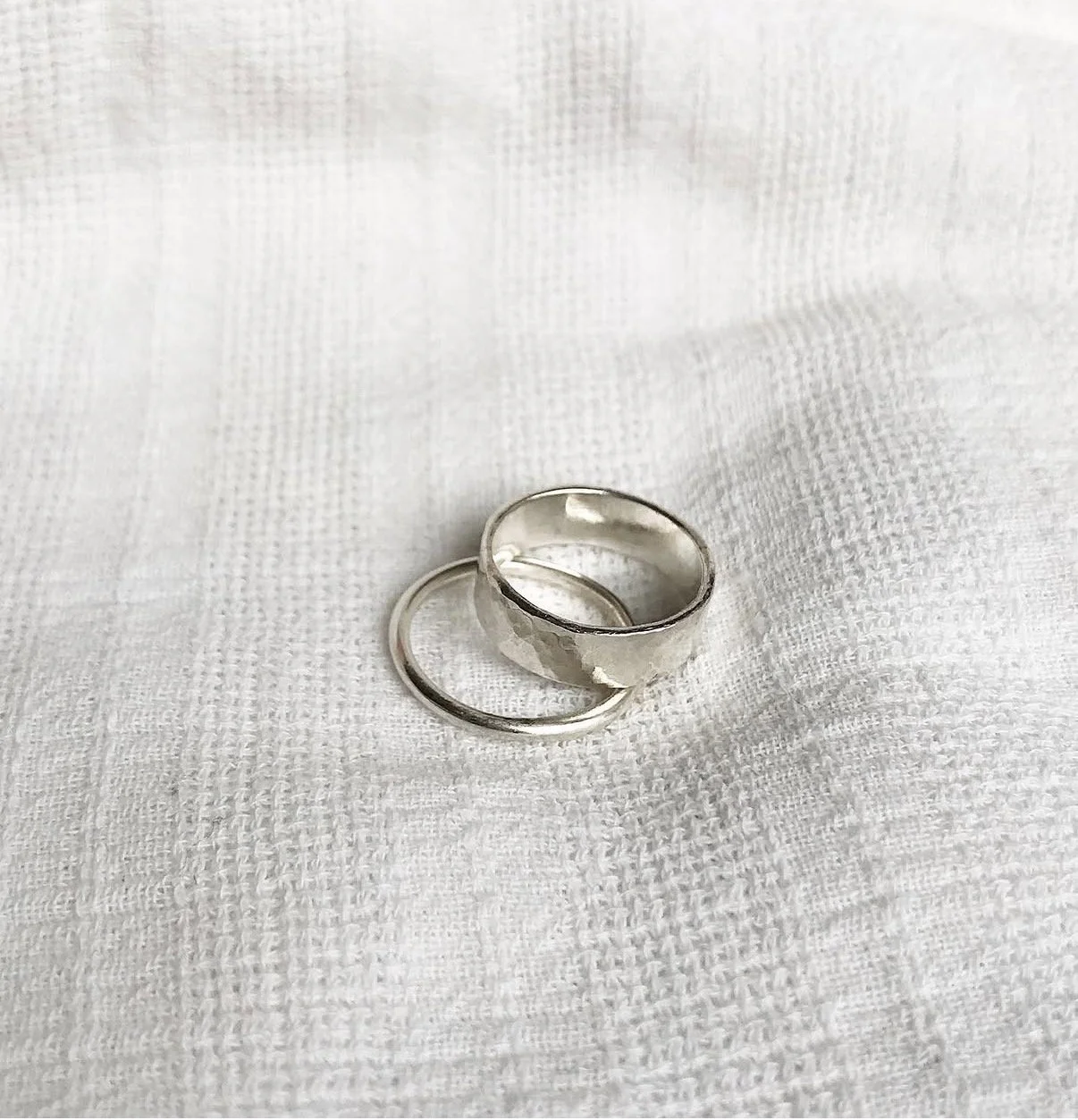 Hammered Stacking Pair