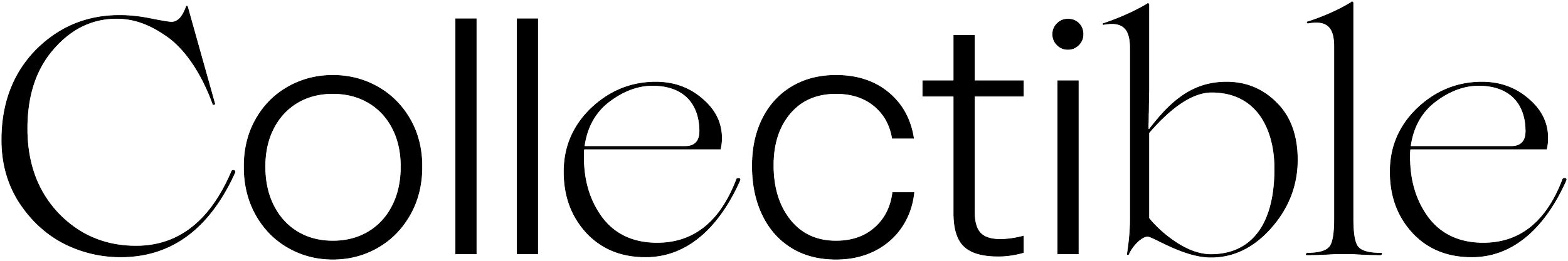 Schwarzes Transparent mit dem weißen Schriftzug 'Collection' in großen, dünnen Buchstaben.