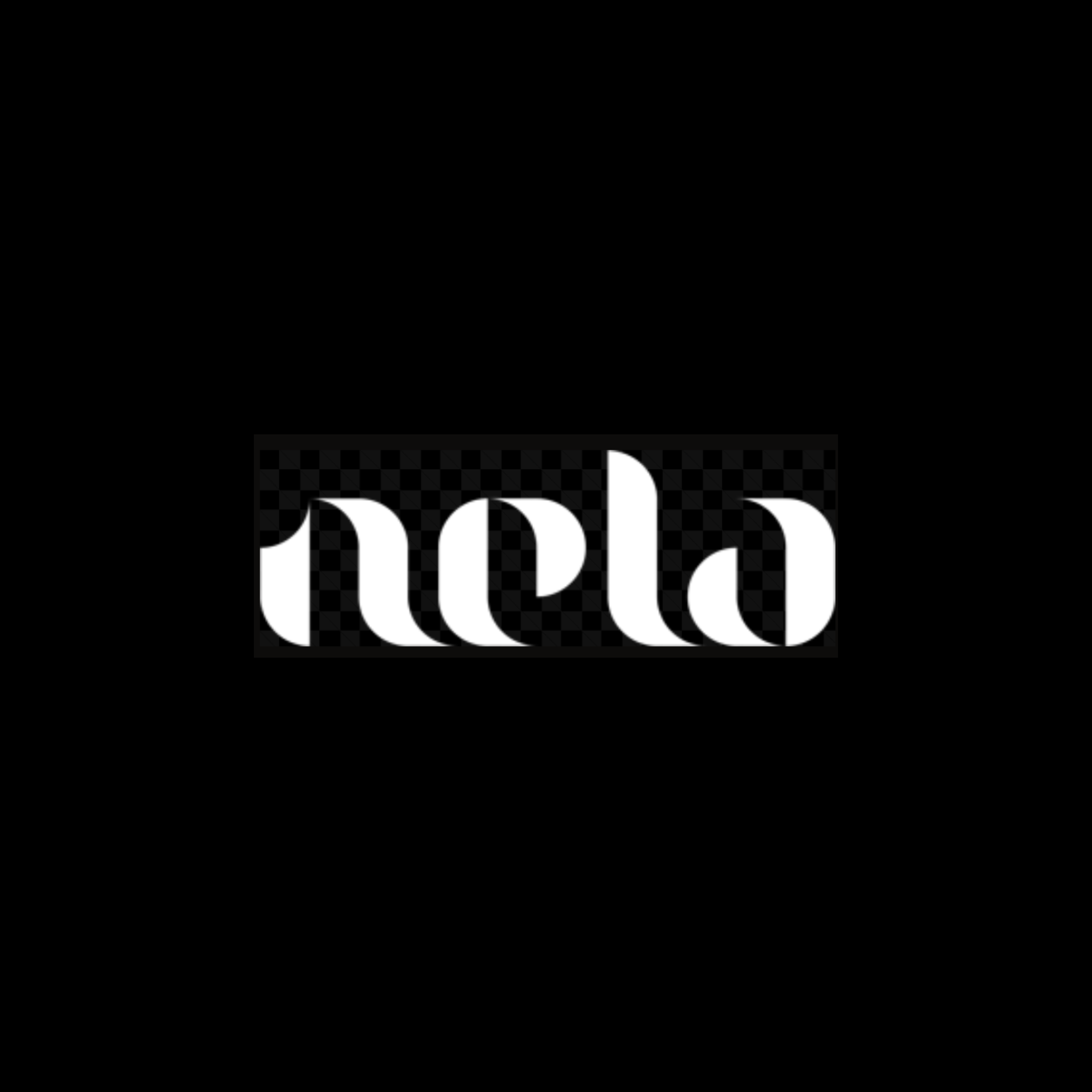 Black background with white stylized text logo that reads 'Nola'