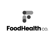 FoodHealth Company logo in black and white