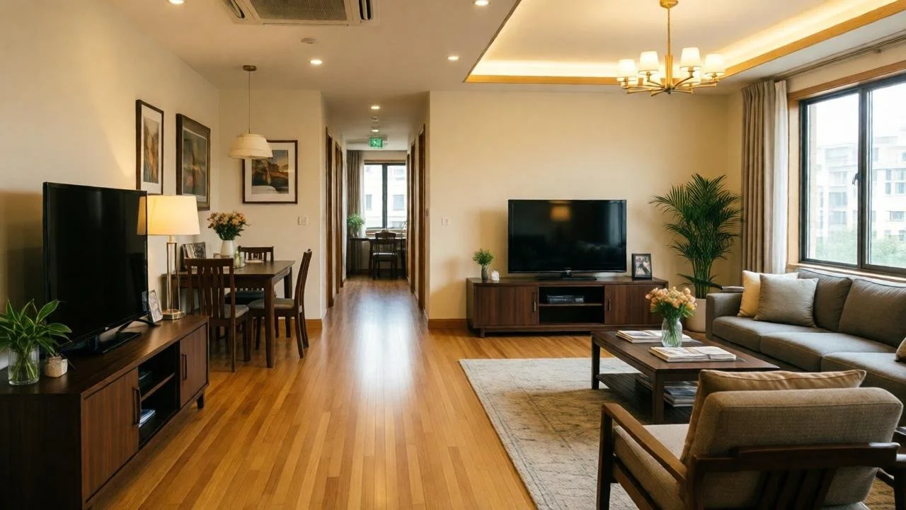 Open living space with clear pathways and functional layout that supports ease of movement