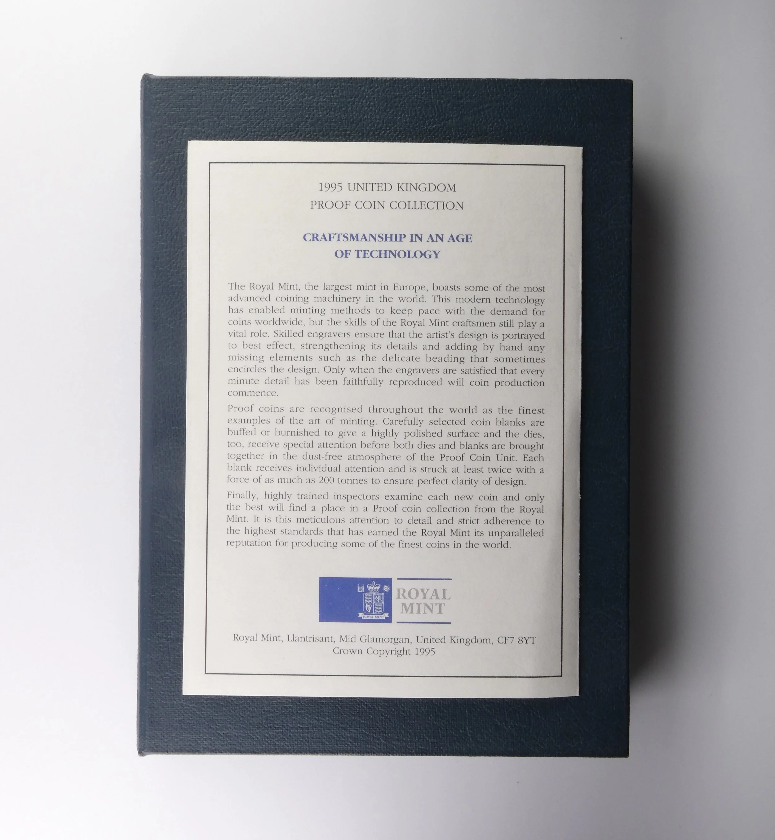 Royal Mint Commemorative Proof Set 1995 description of proof set