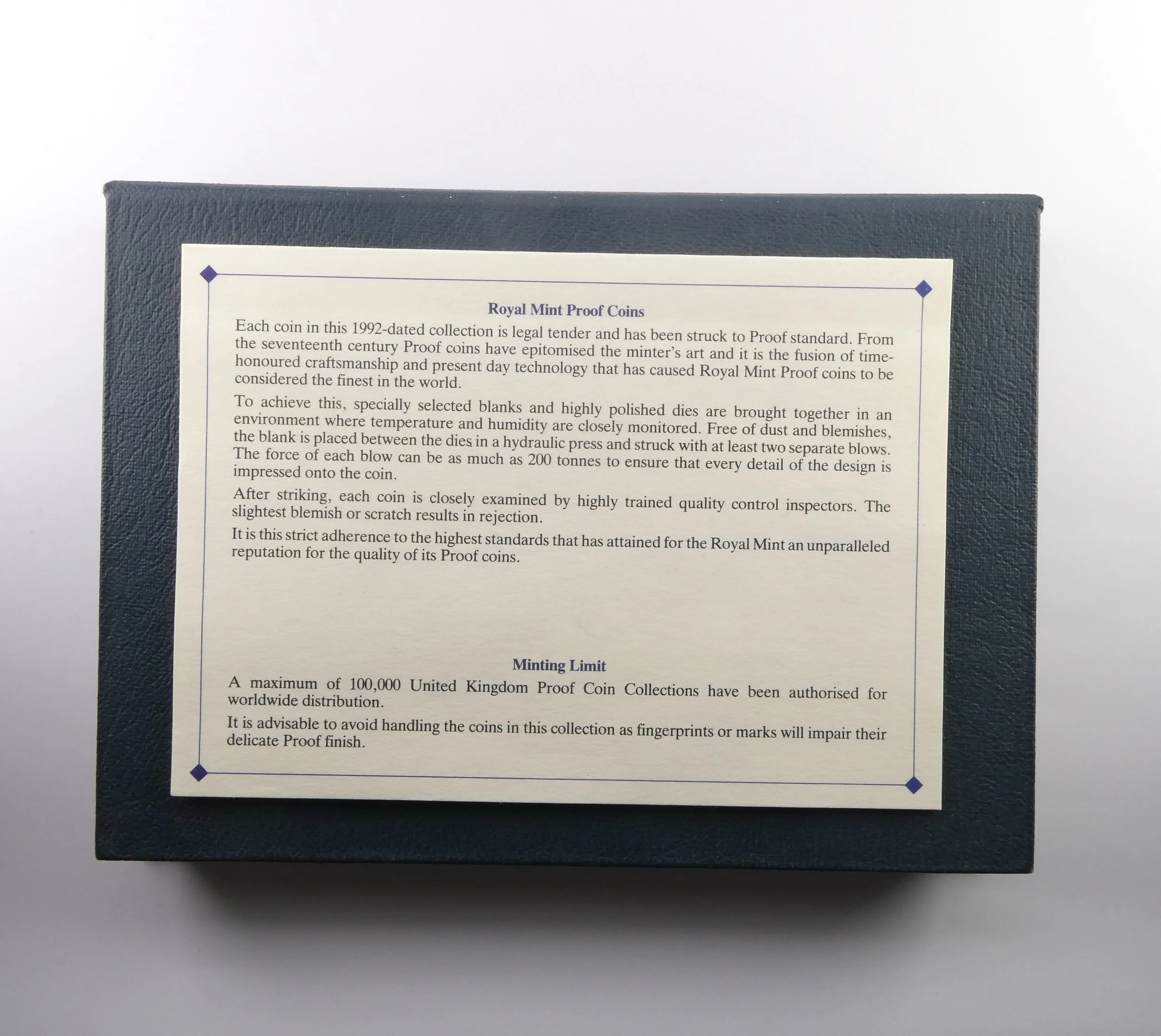 Royal Mint Commemorative Proof Set 1992 summary of contents