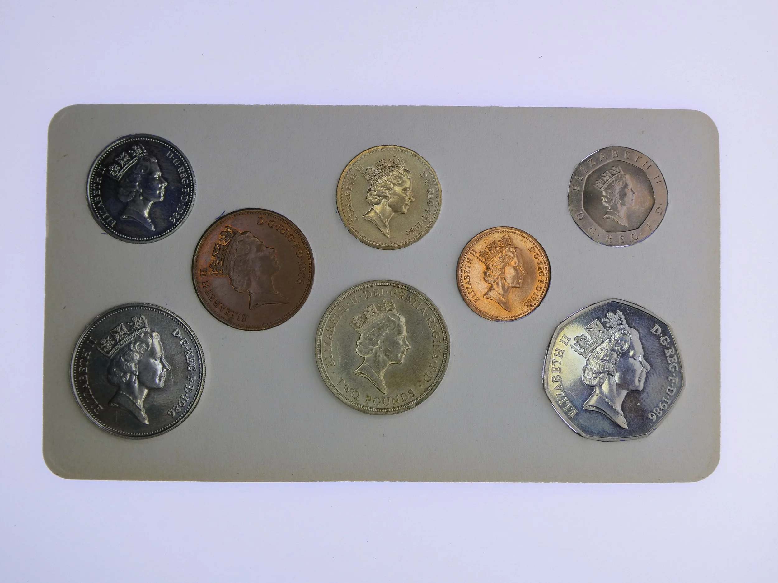 Annual Card Coin Collection 1986 rear