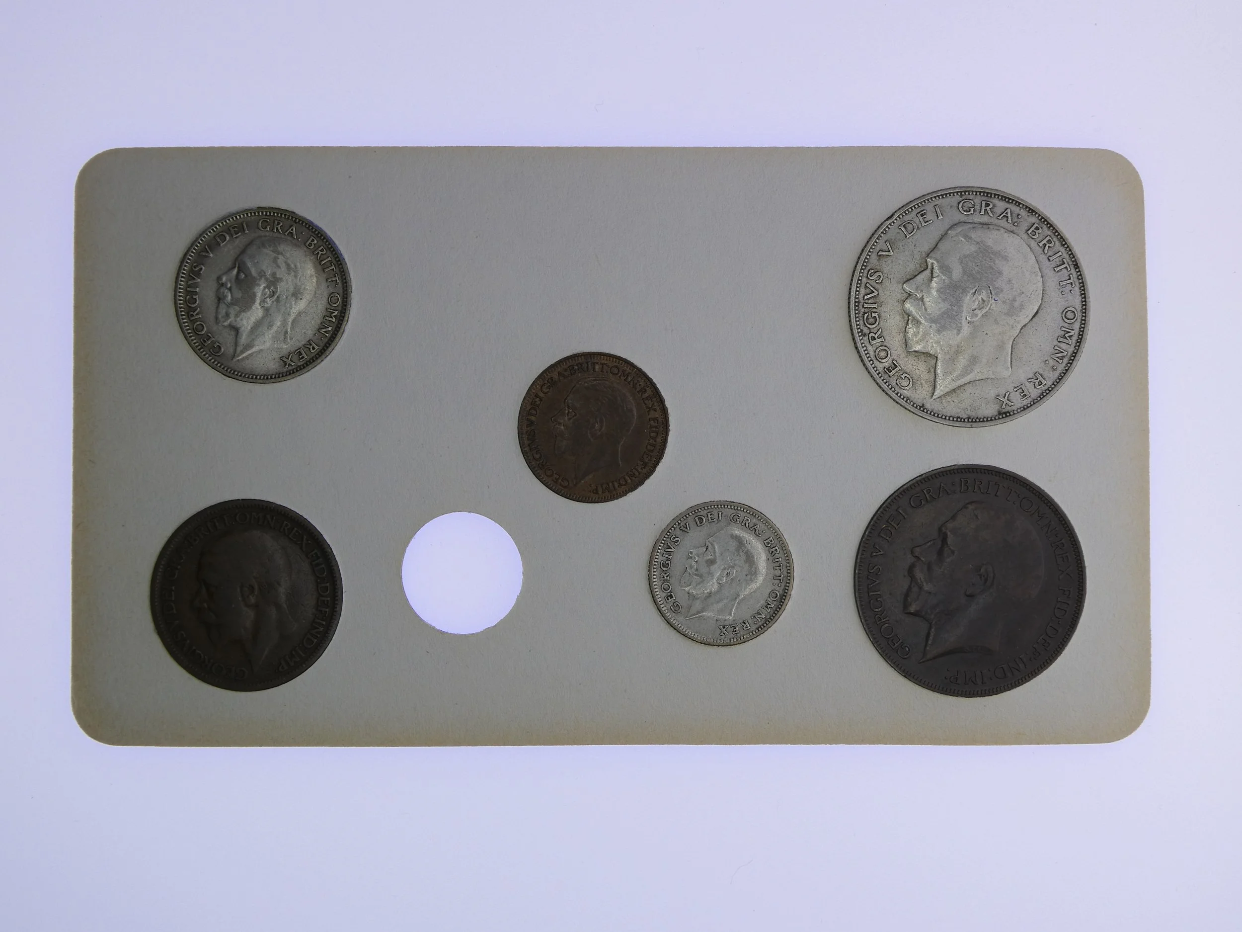 Annual Card Coin Collection 1926 post-change rear