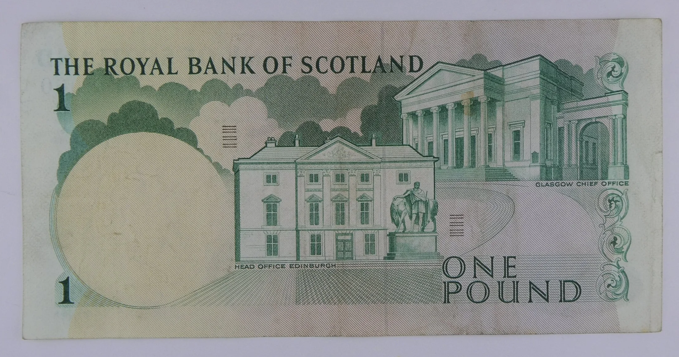 Royal Bank of Scotland 1967 One Pound Note
rear