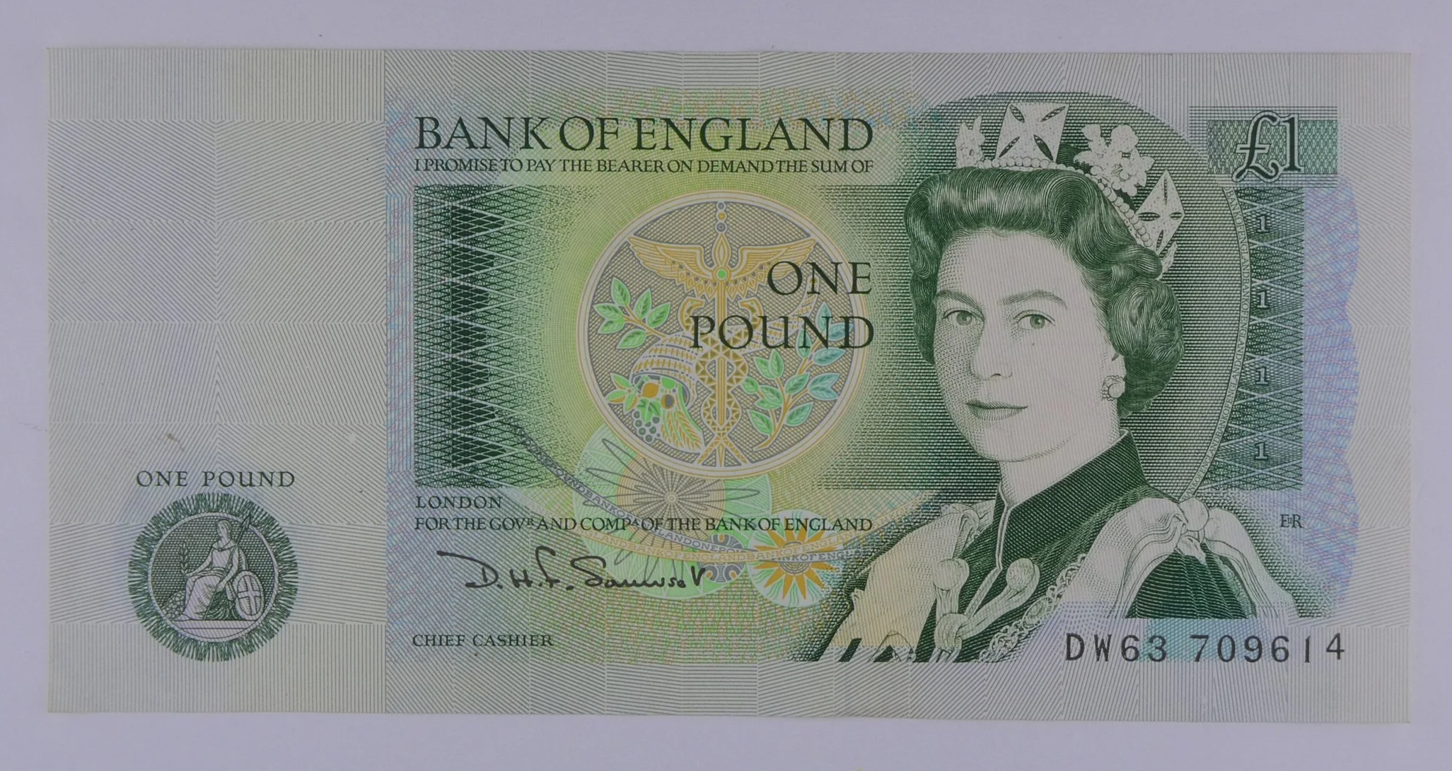 Bank of England One Pound Note front