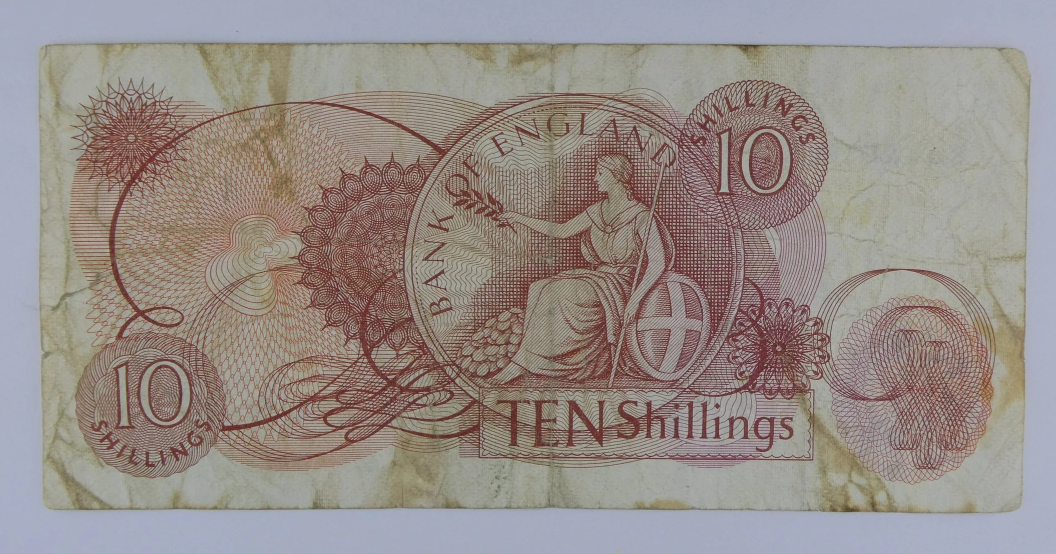 Bank of England Ten Shilling Note rear