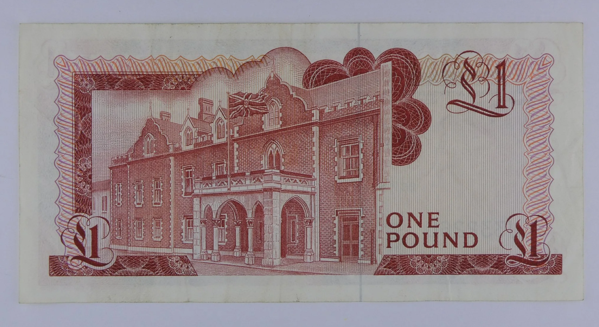 Government of Gibraltar 1975 One Pound Note rear